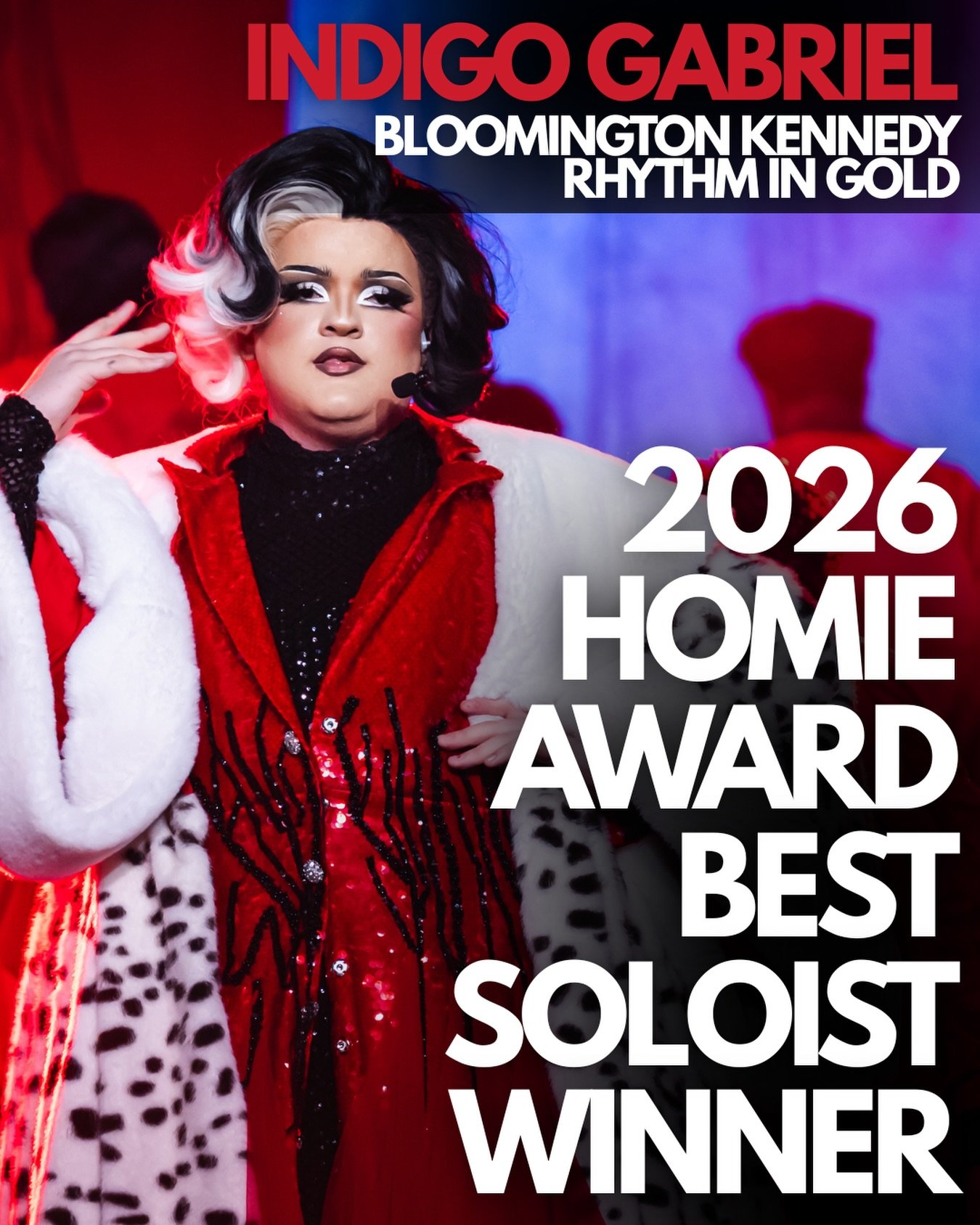 Congratulations to Indigo Gabriel, the 2026 Homie Award Best Soloist winner! We&rsquo;re so proud of you 👏👏