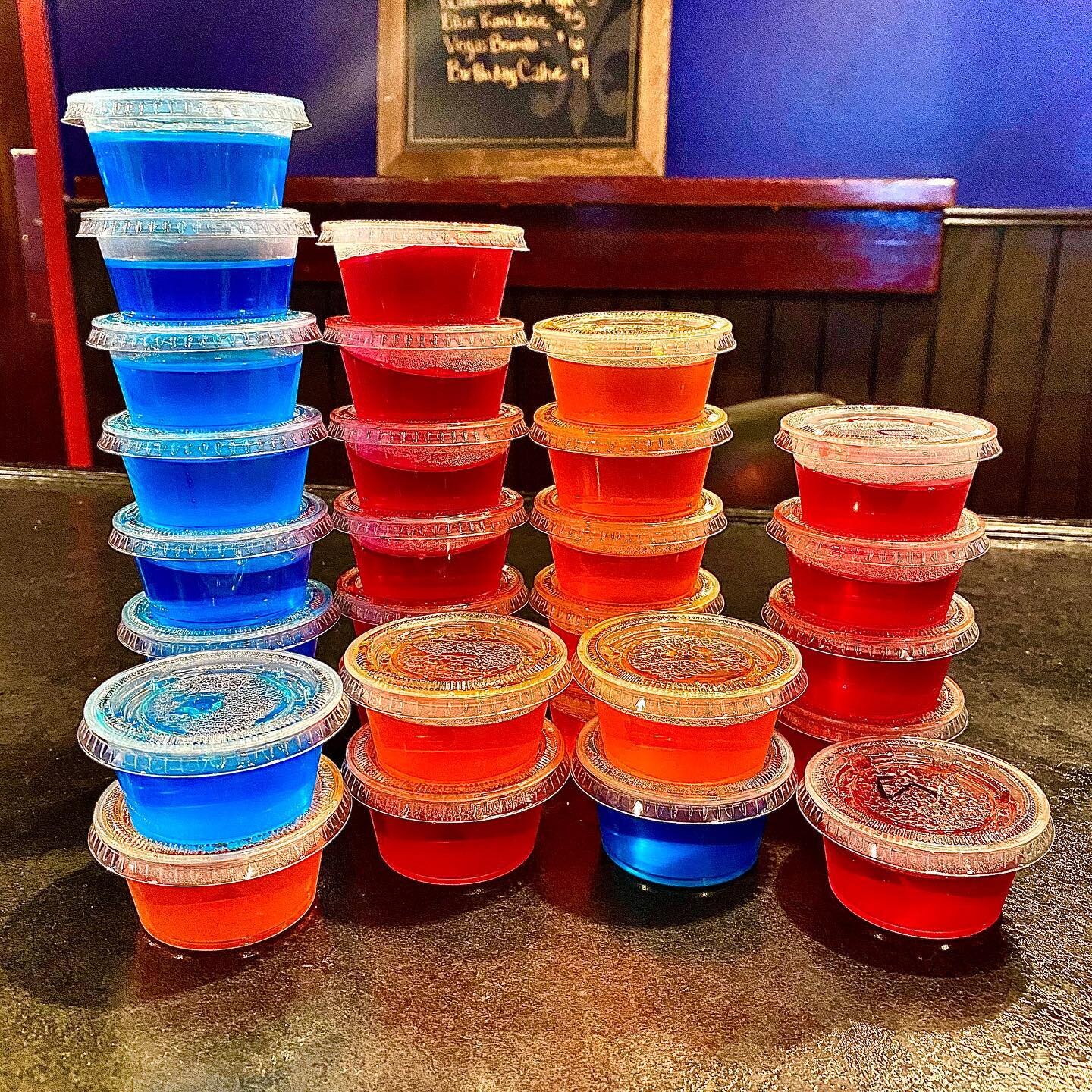 $1 Jell-O shots!! Come load up 😎 While quantities last #jelloshots