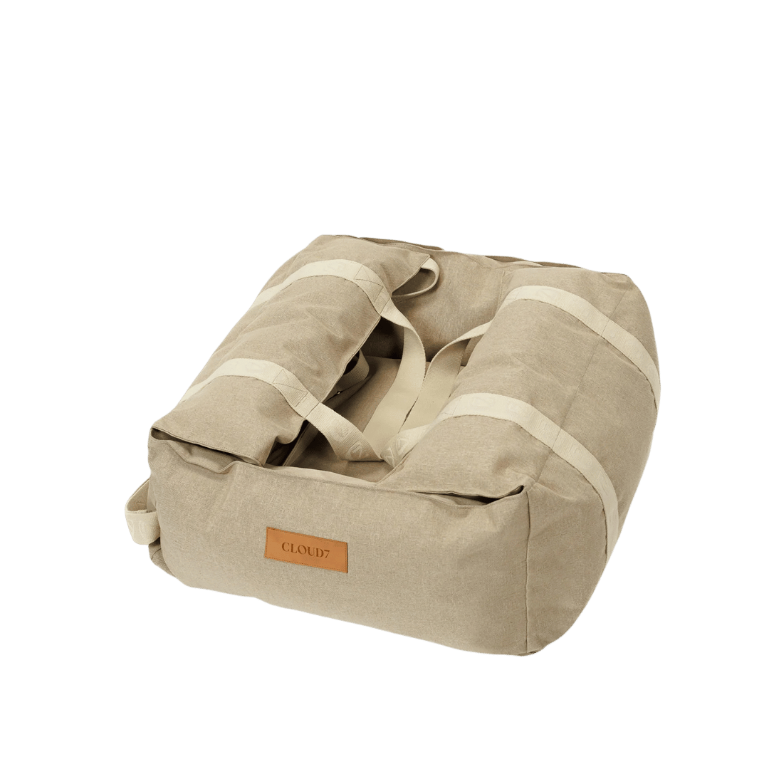 High-end dog car seat with structured sides and secure straps, part of the Stokeshire Lifestyle travel collection by Cloud7