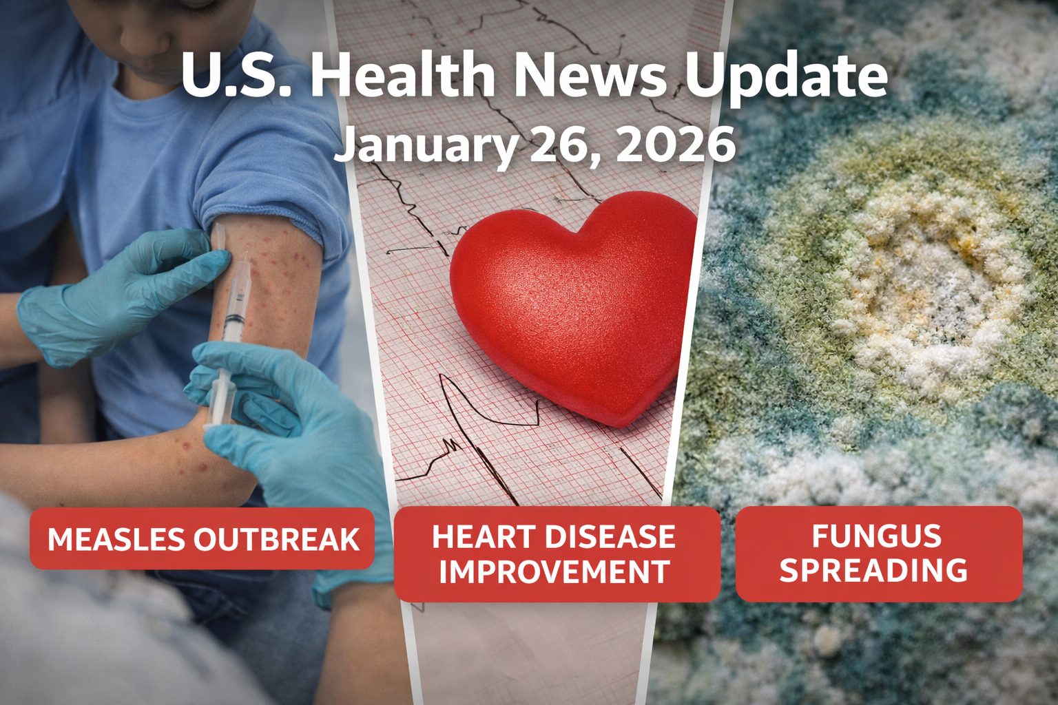 U.S. Health News Update: Measles Resurgence, Heart Disease Progress, and a Growing Fungal Threat