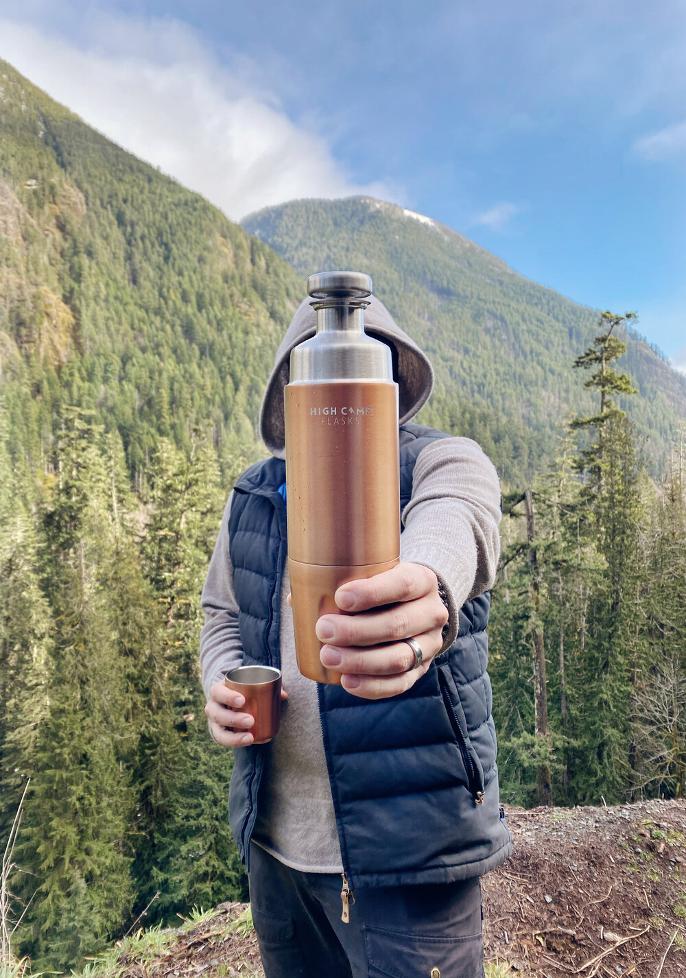 High Camp Firelight 750 Flask in copper