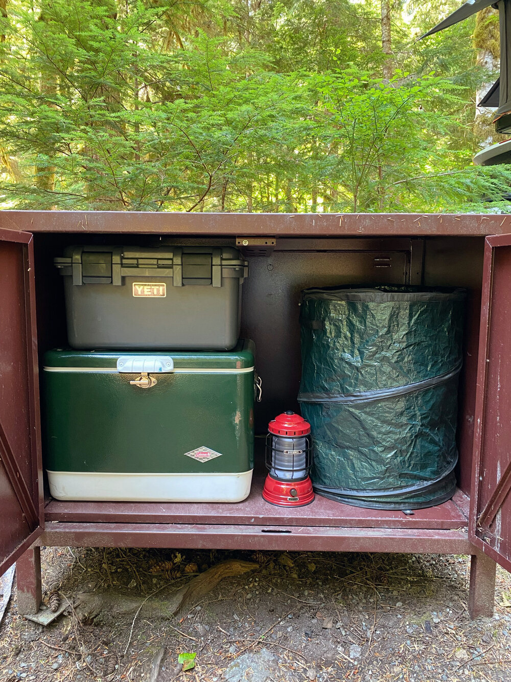 Bear Lock included in each campsite at Colonial Creek Campground 