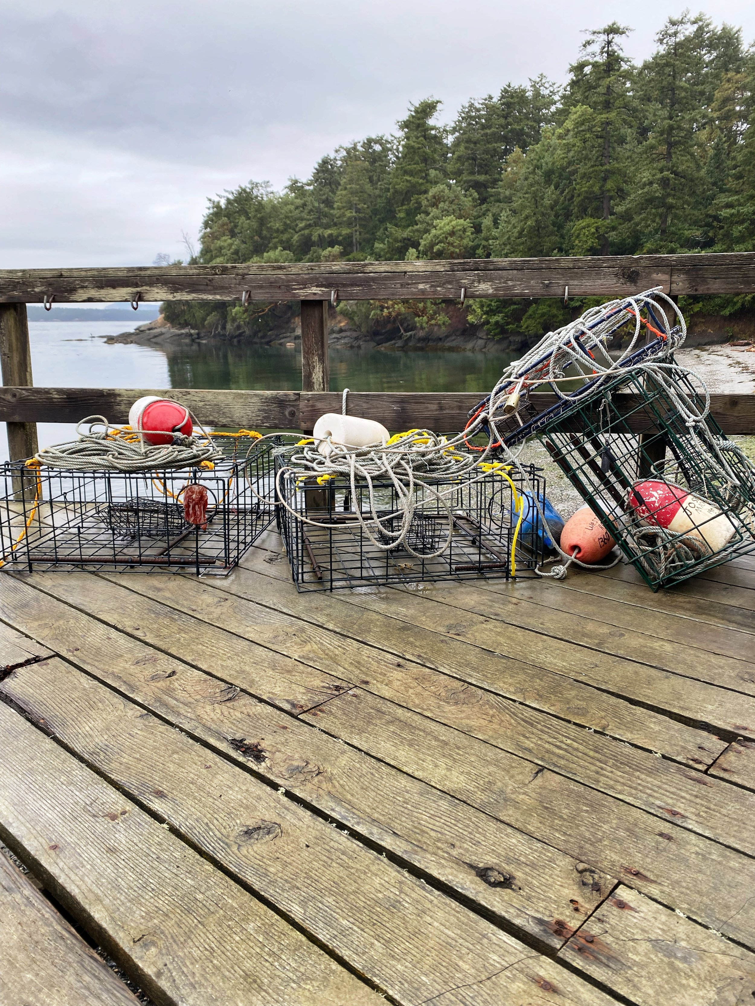 Dockside at West Beach Resort on Orcas Island Crab pots