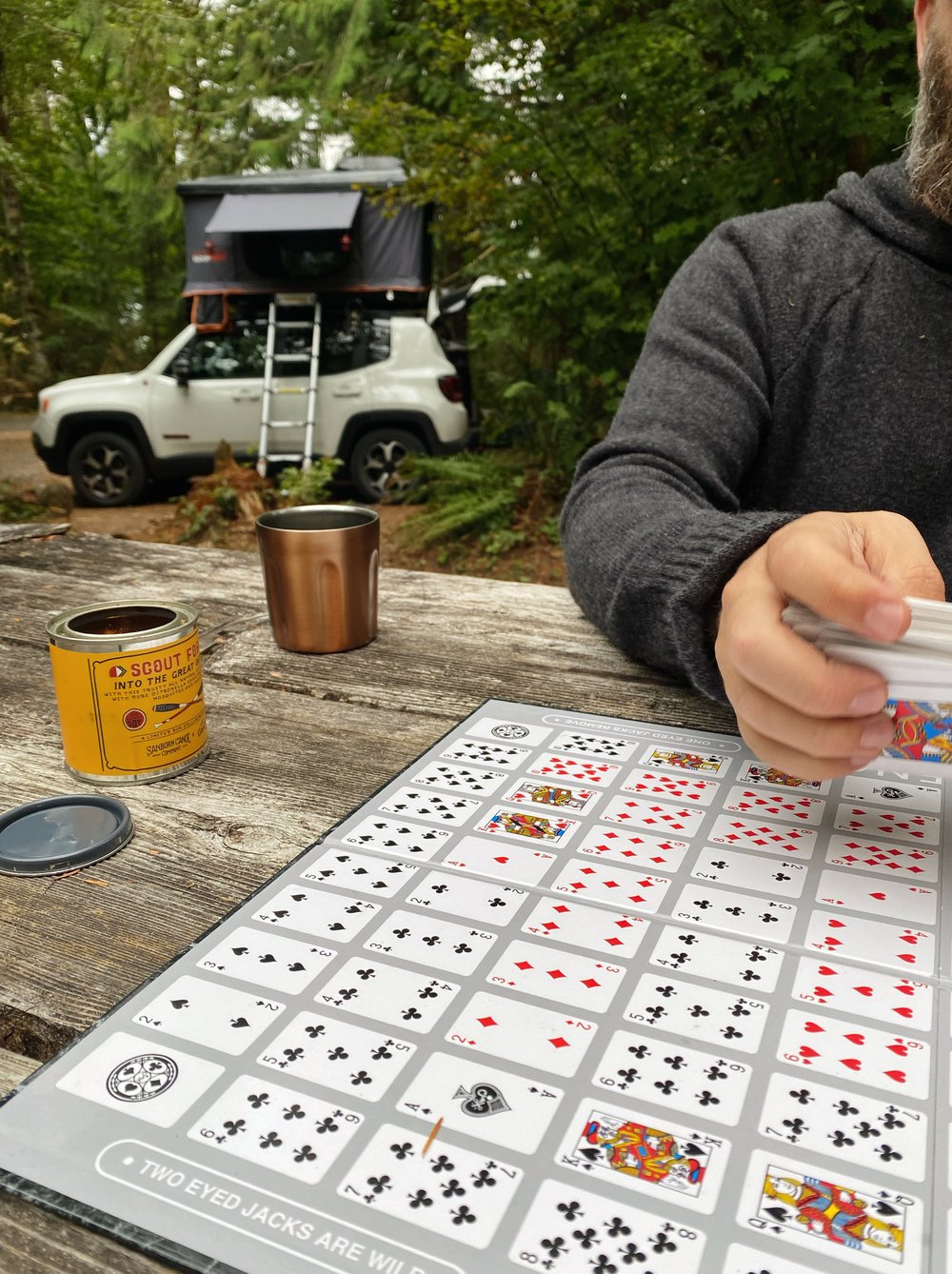 Games at Camp Jeep Renegade Trailhawk Roofnest Shannon Creek Campground Baker Lake