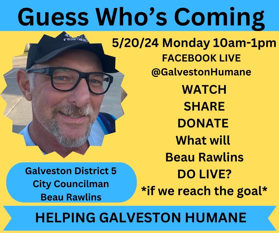 Counting down the hours! Guess who is coming to help...
Beau James Rawlins 
Share and Donate to our Fundraiser here: 
https://www.facebook.com/donate/737824125188117/905662764939472