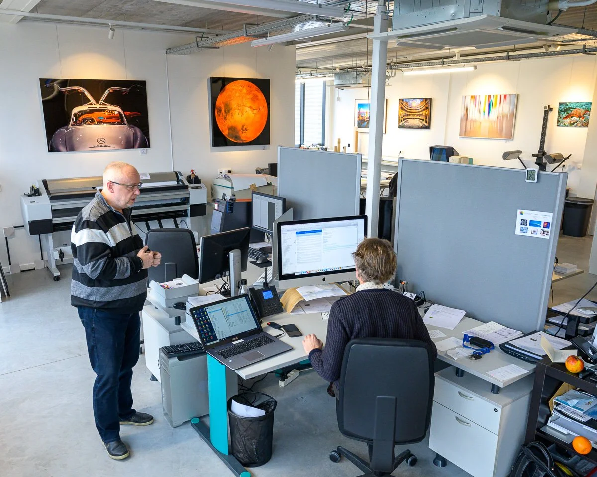 Colorfields Fine Art Printing photo lab office in Wavre