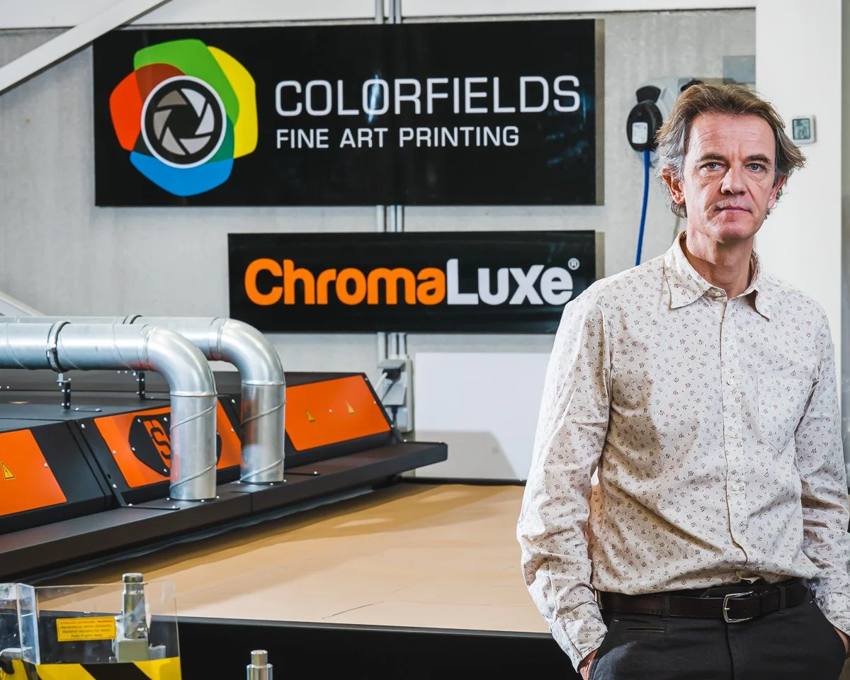 Portrait by a professional photographer of Stéphane LUYTEN, boss of Colorfields Fine Art Printing photo lab.