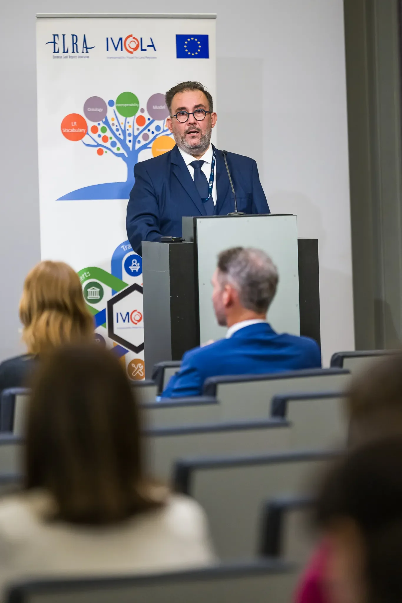 Photo professionnelle pendant une conférence internationale au Résidence Palace à Bruxelles