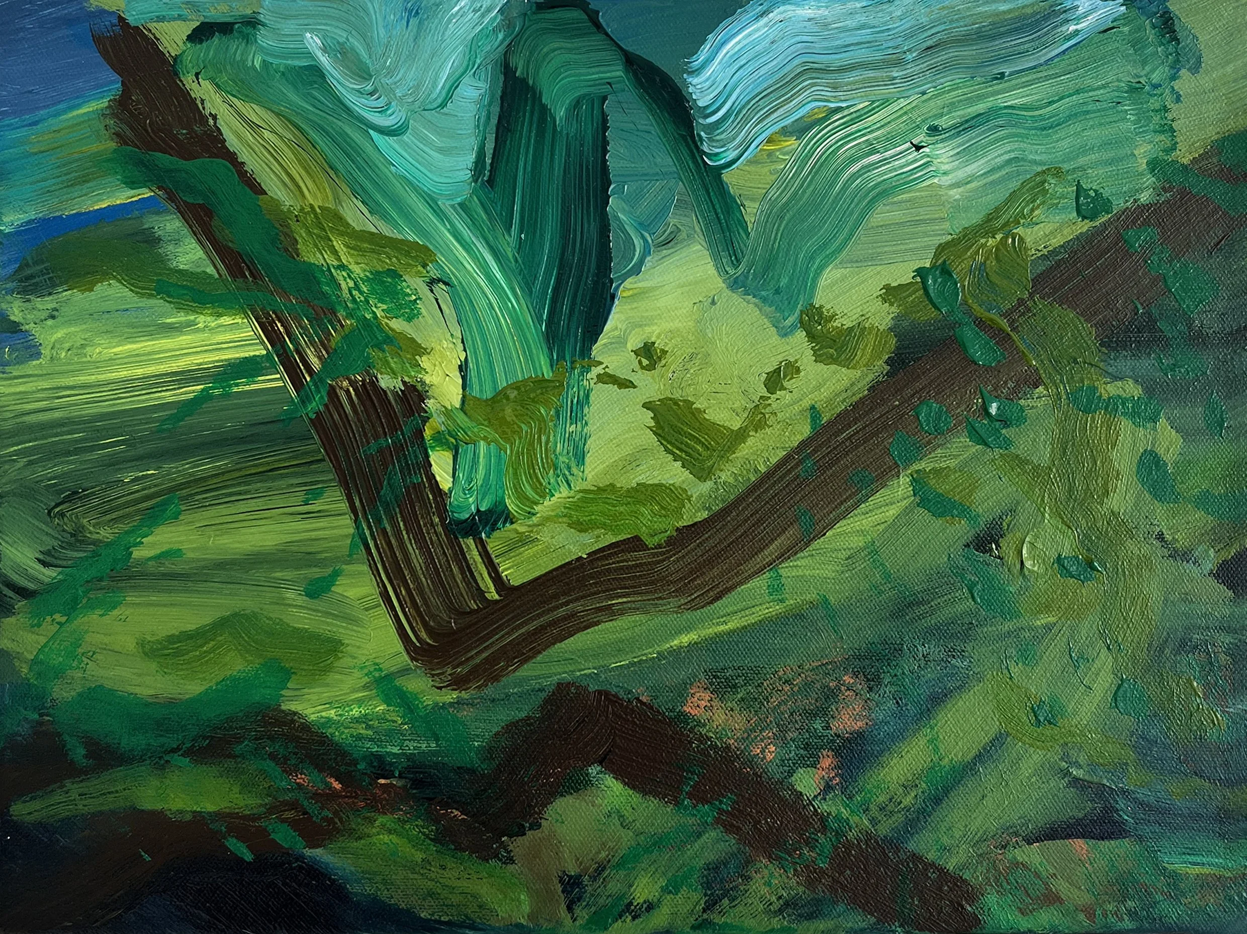 Firle (In Deep) I, acrylic on canvas, 30x40cm