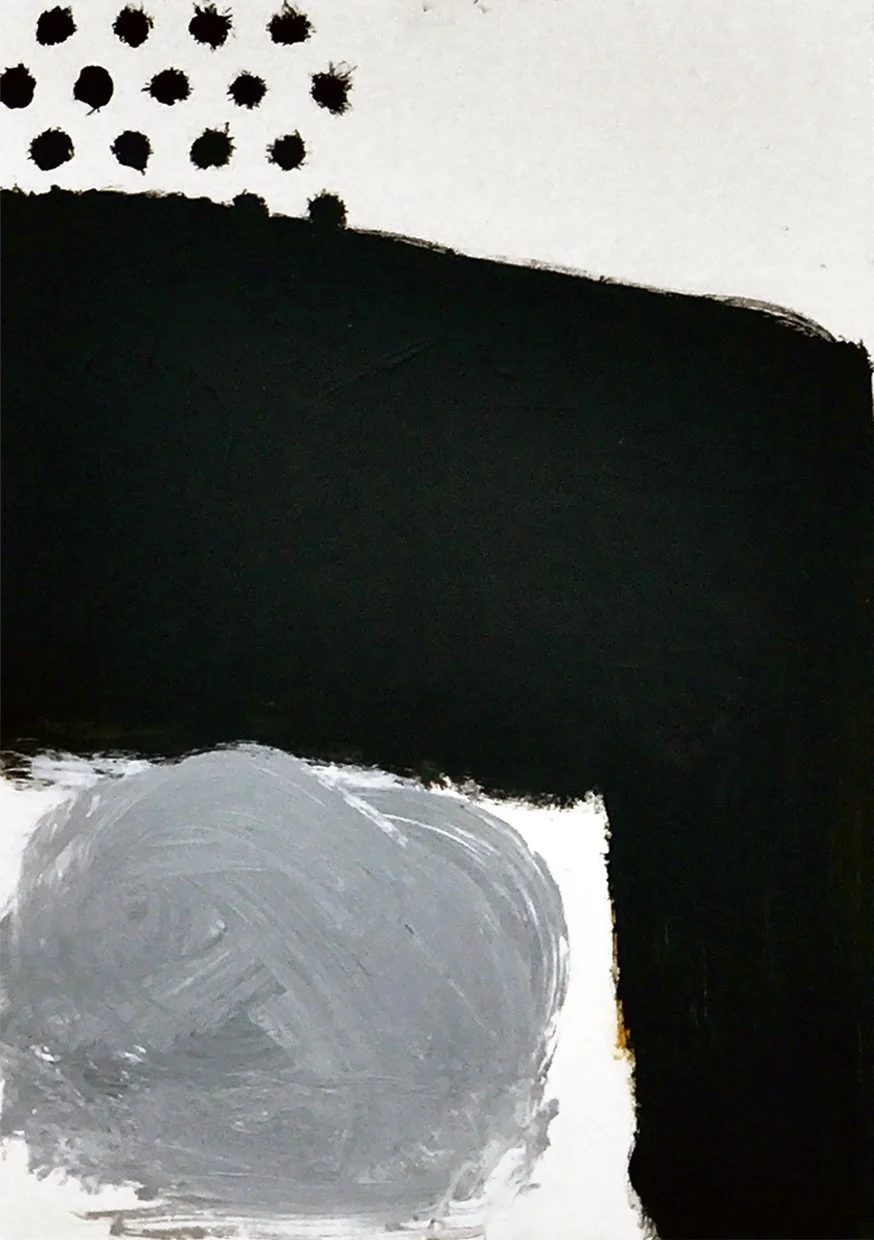 Large Studio Studies 2, 2020, acrylic on paper, 24 x 24cm, (frame 47 x 36cm)