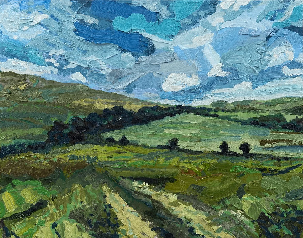 002 - GHands - Walking to The Long Man of Wilmington I 2026 (40.5x50cm) oil on cradled board copy.jpg
