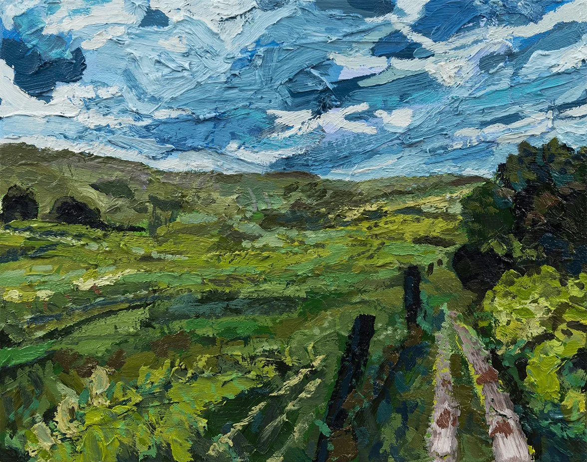 004 - GHands - Walking to The Man of Wilmington III 2026 (40.5x50cm) oil on cradled board copy.jpg