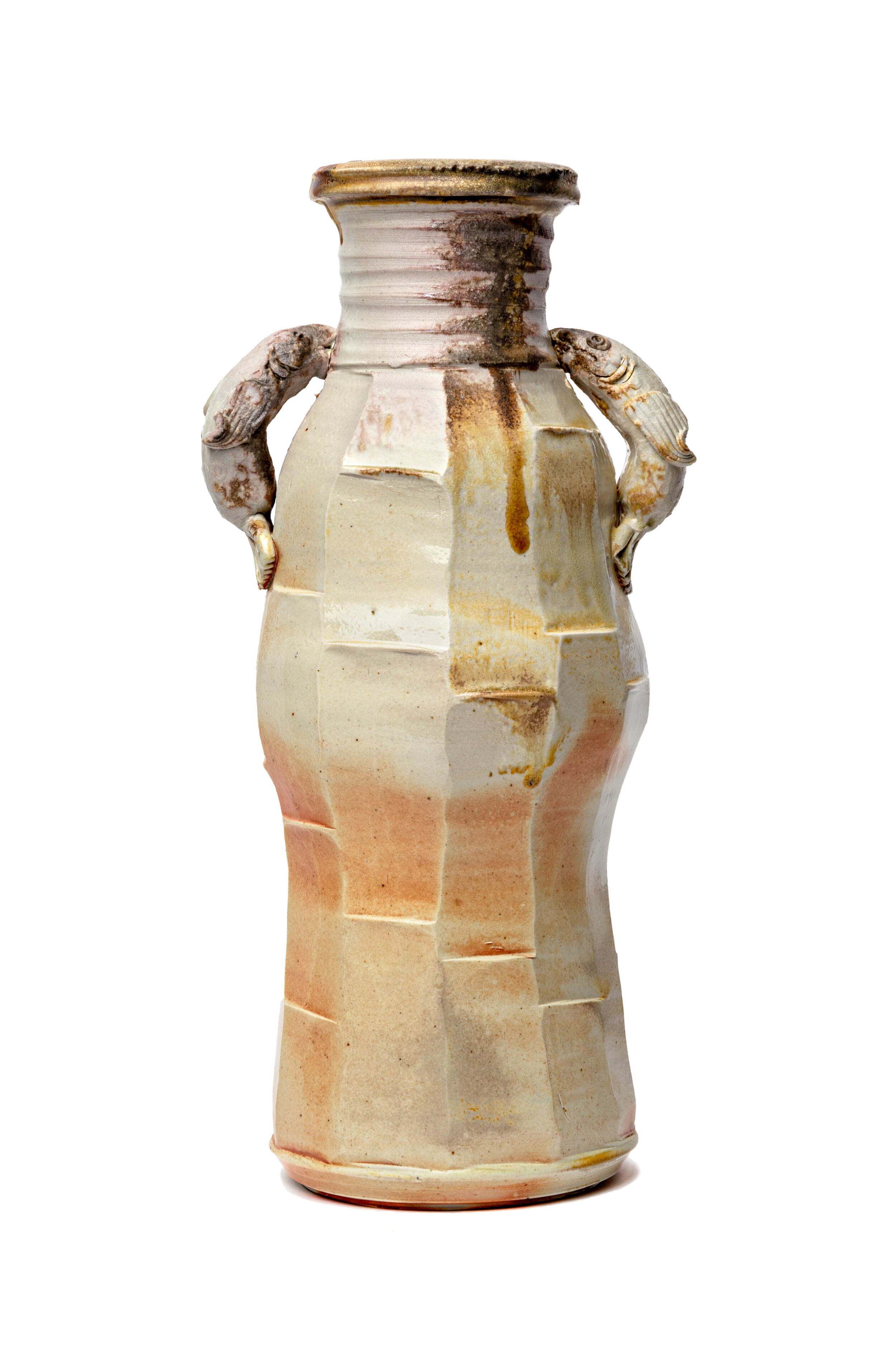 Porcelain Vessel 17" Tall (Wood Fired)