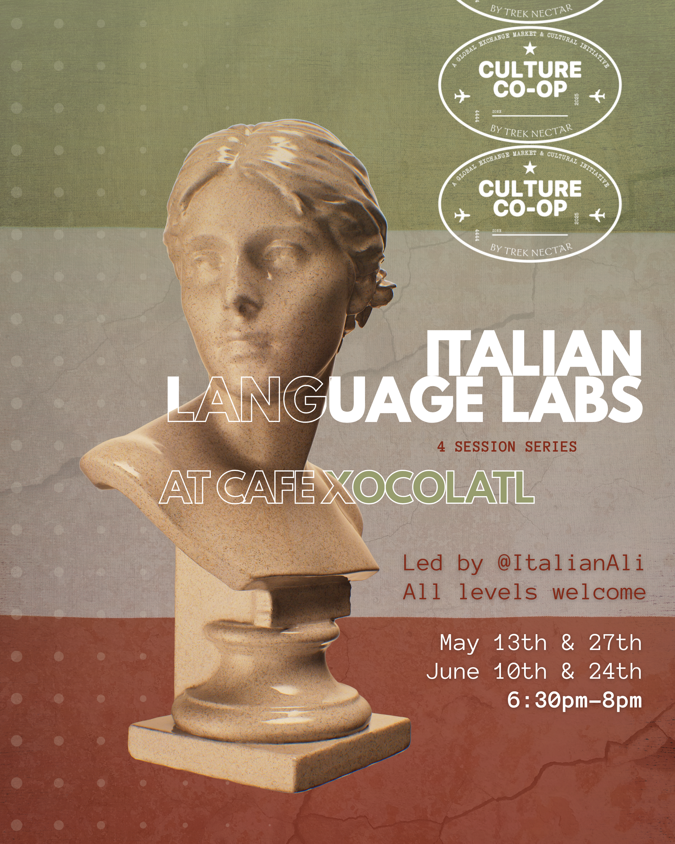 Italian Language Lab at Cafe Xocolatl - Afterhours Sessions.
