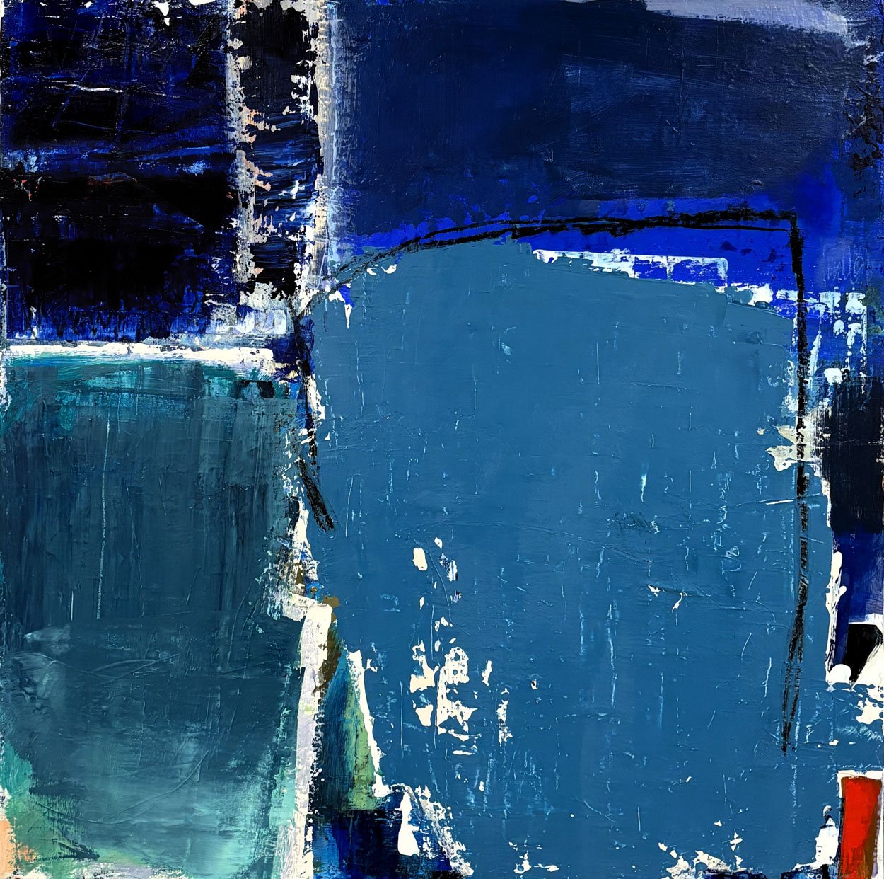 Last Light, 36 x 36 x 1.5 in., acrylic and mixed media on gallery wrapped canvas