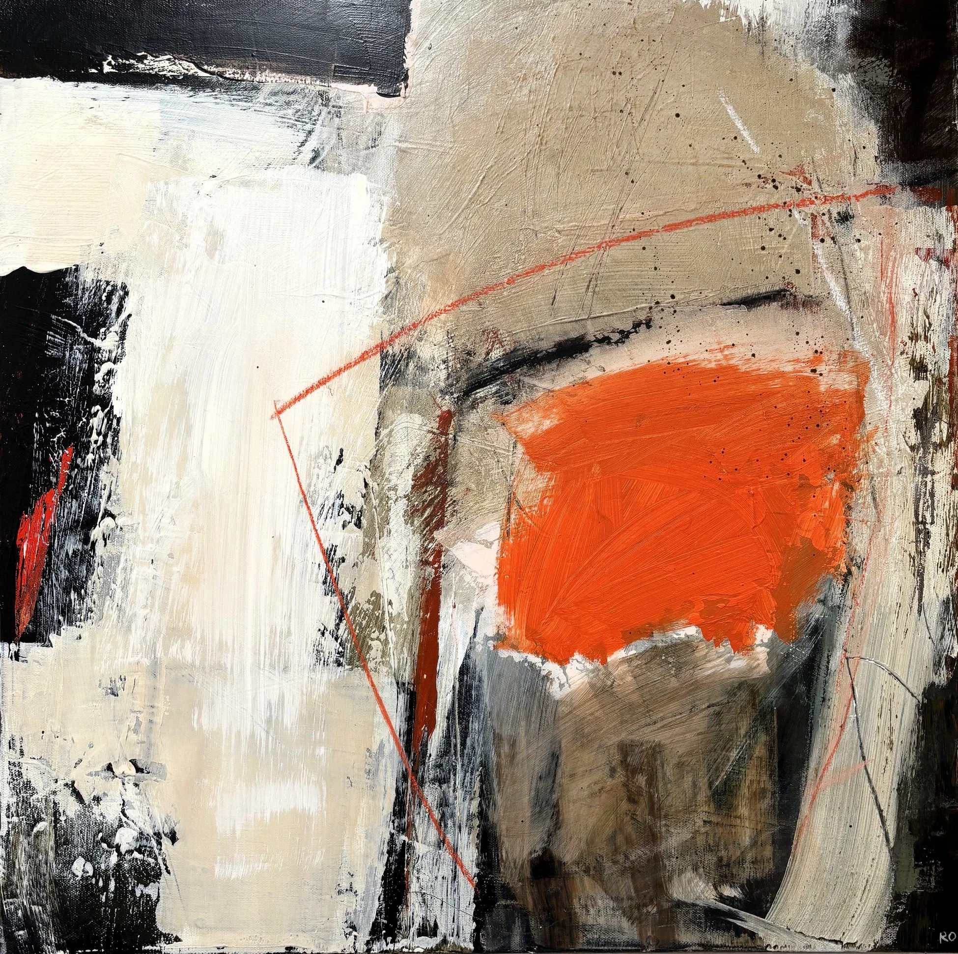 SOLD- Threshold, 24 x 24 x 1.5 in., acrylic and mixed media on gallery wrapped canvas