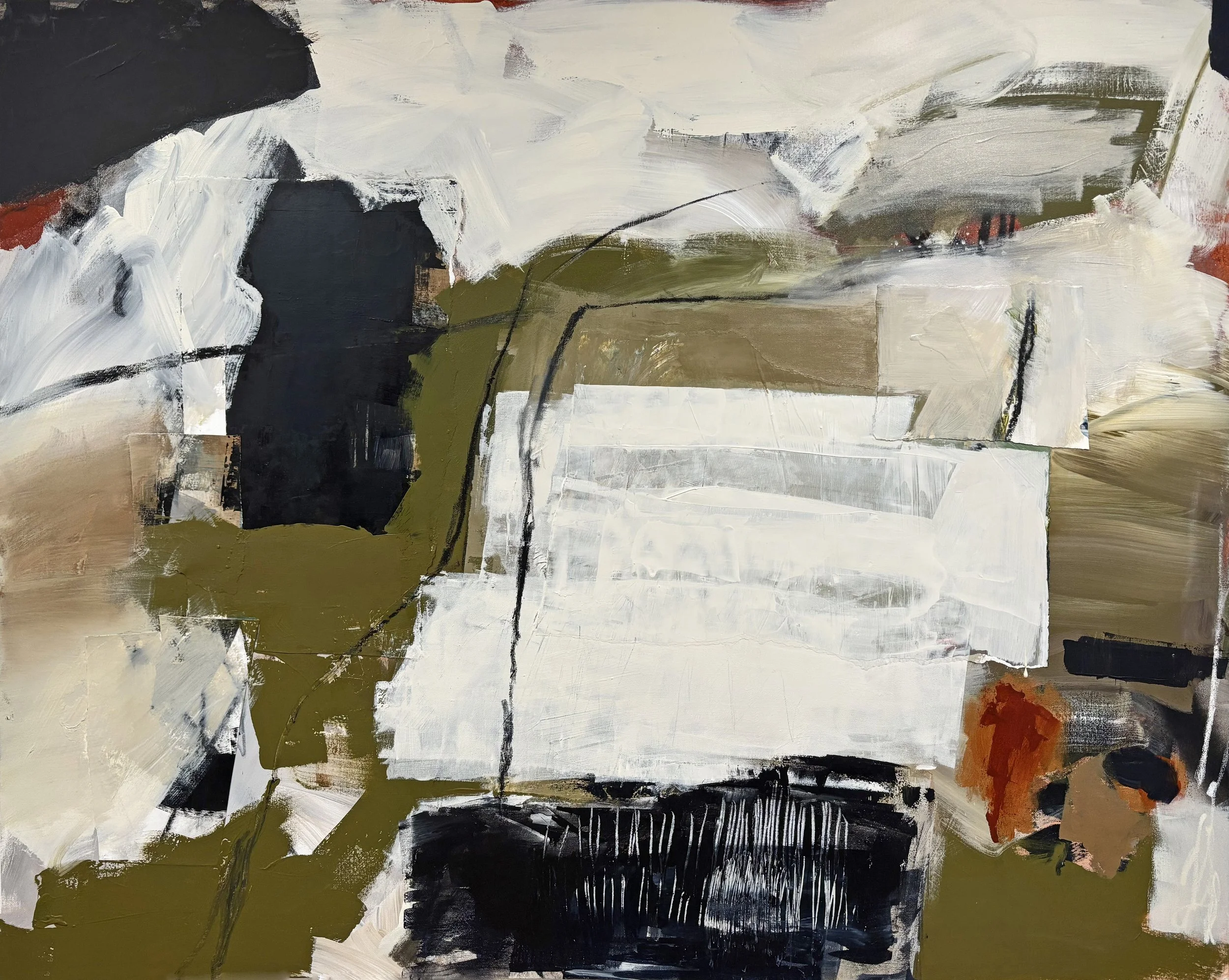 The Weight of Light, 48 x 60 x 1.5 in., acrylic and mixed media on gallery wrapped canvas