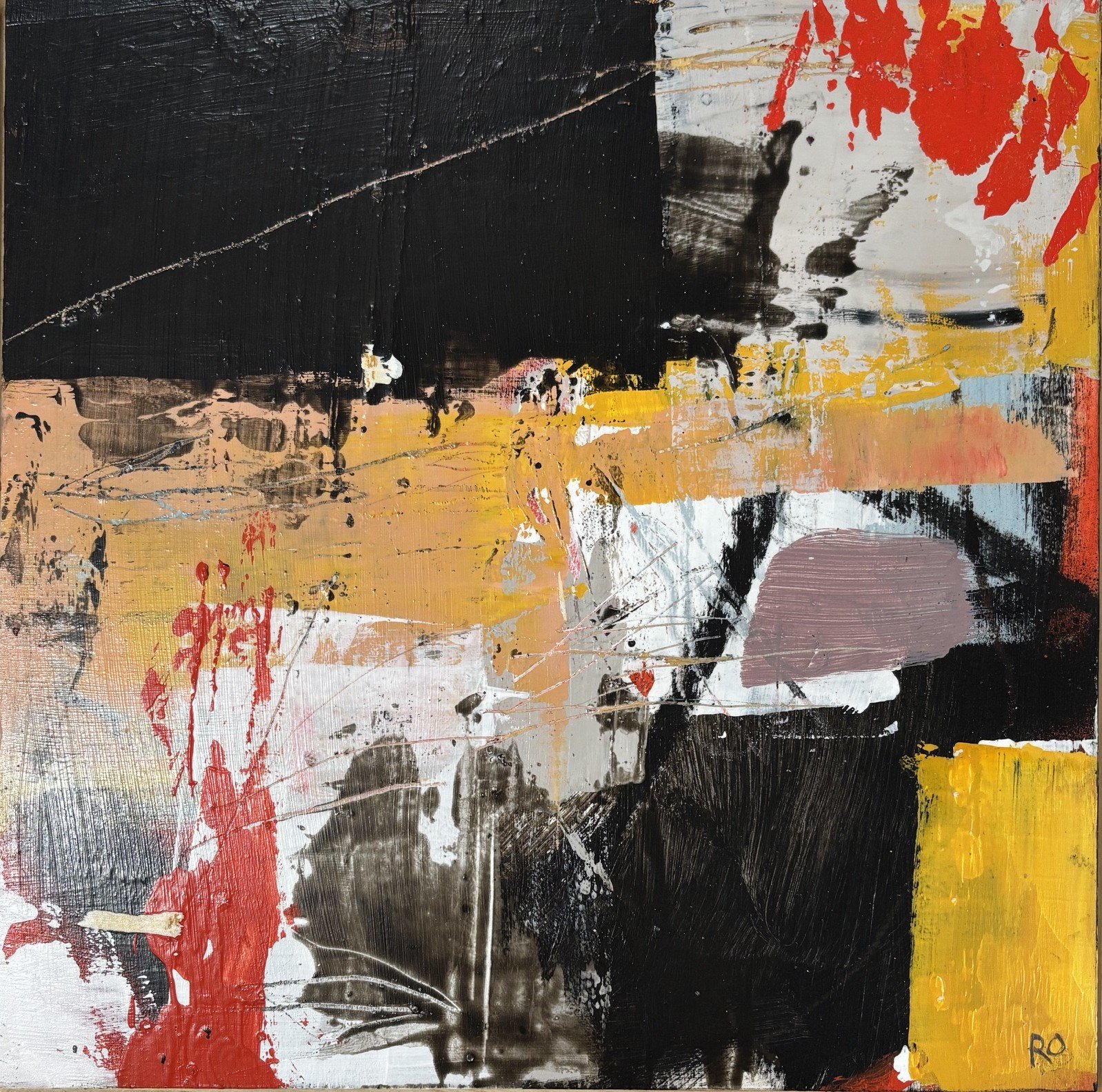 The Return, 12 x 12 in., acrylic and mixed media on birch panel