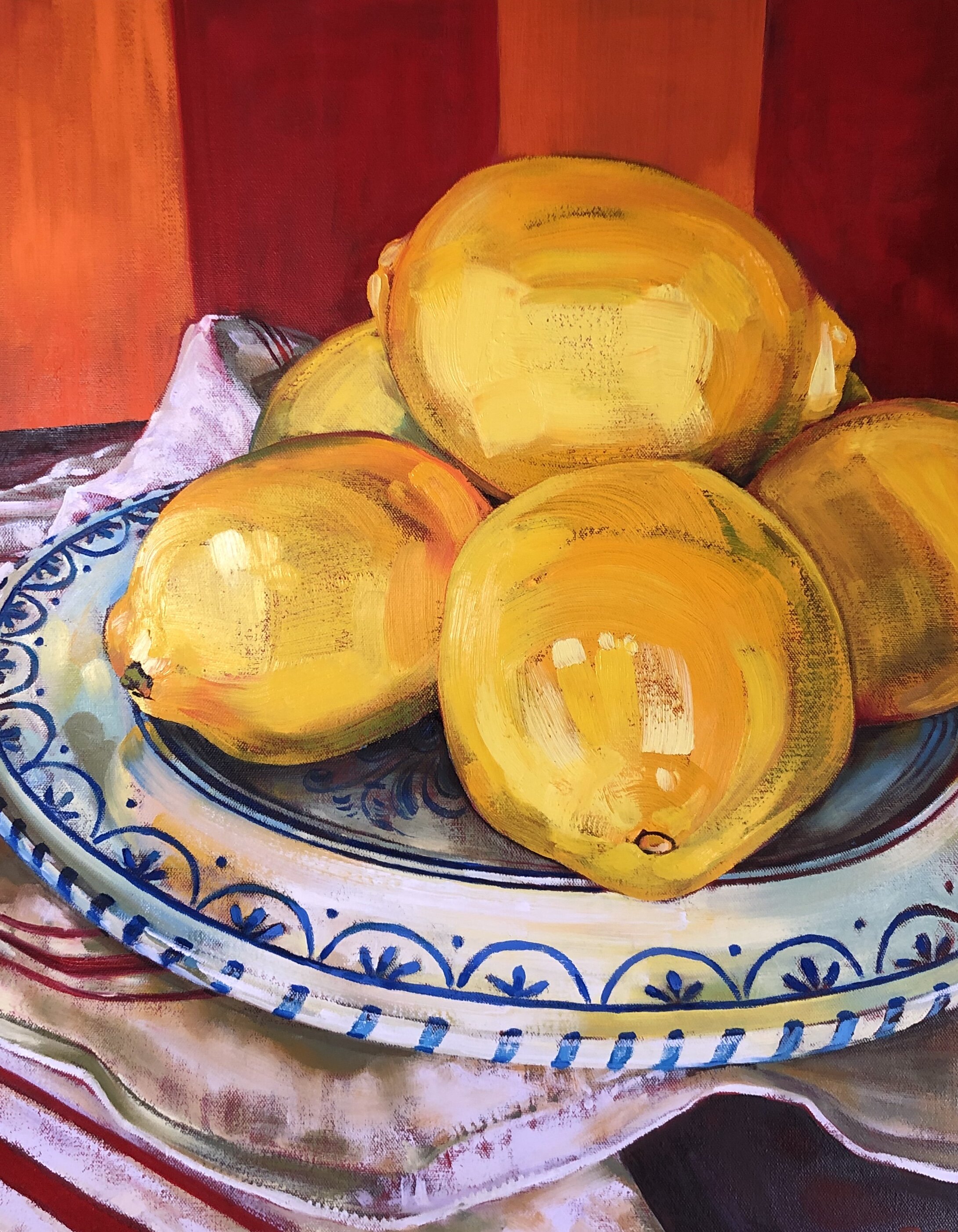 Six Lemons on a Spanish Plate