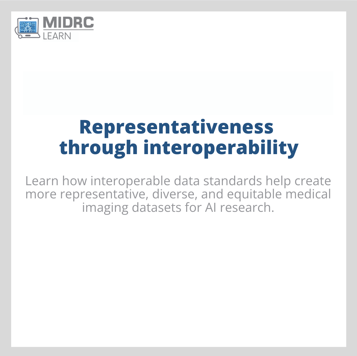 Representativeness through interoperability