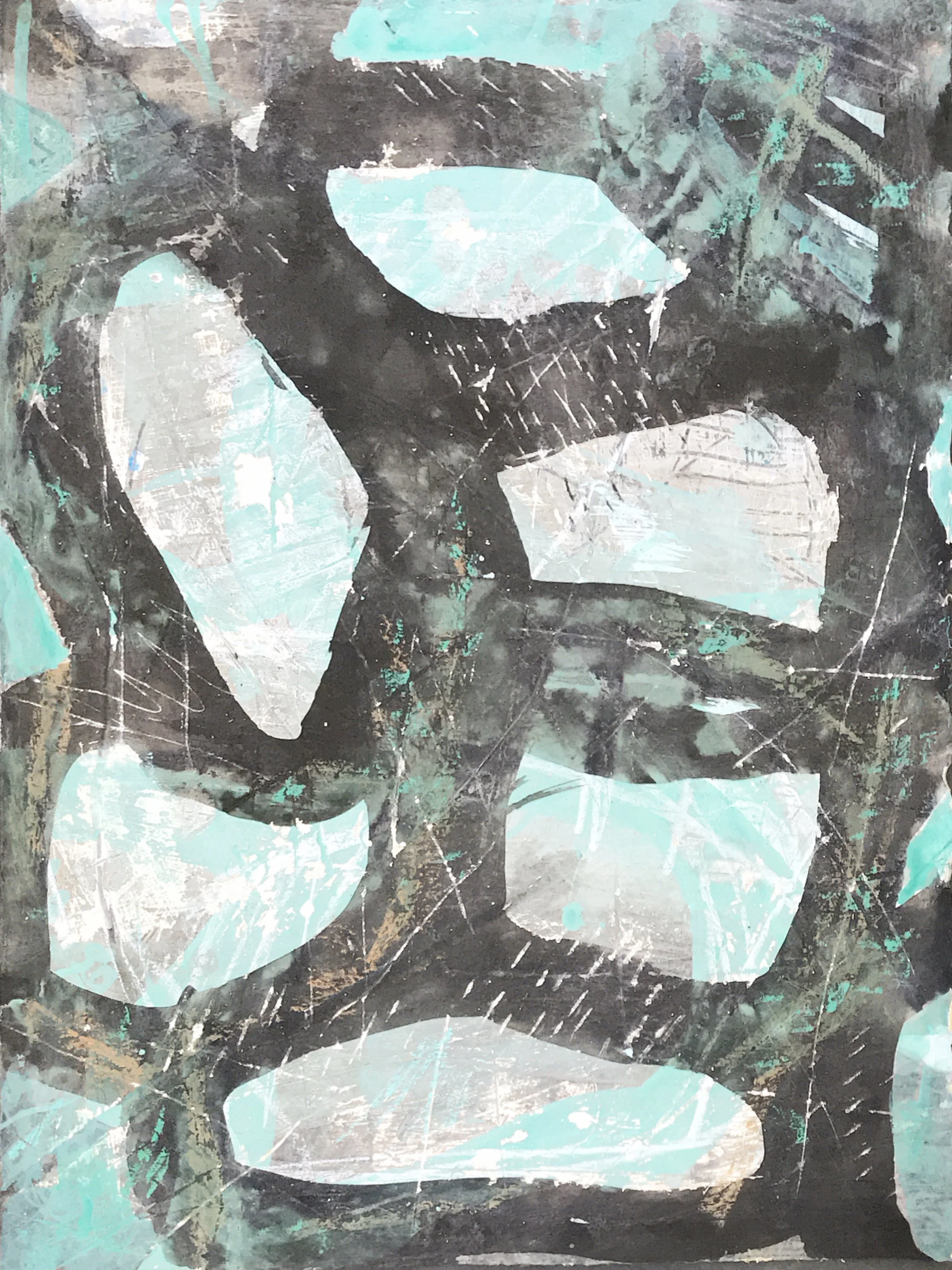 LIVING ORGANISM  / 11" x 15" / ink, plaster, charcoal, graphite on BFK paper / 2020 / $350

