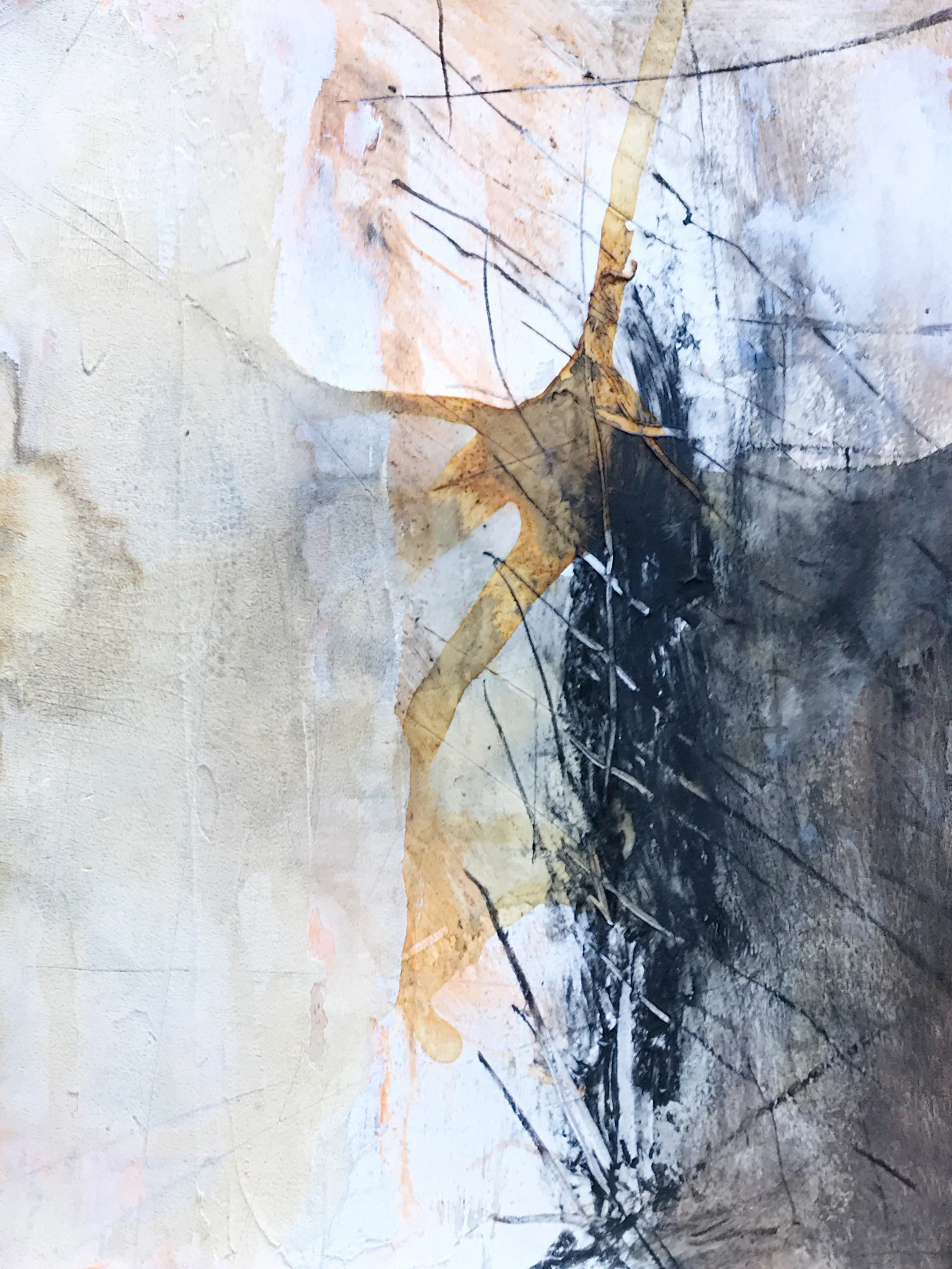 LIVING STRUCTURE / 11" x 15" / ink, plaster, charcoal, graphite on BFK paper / 2020 / SOLD
