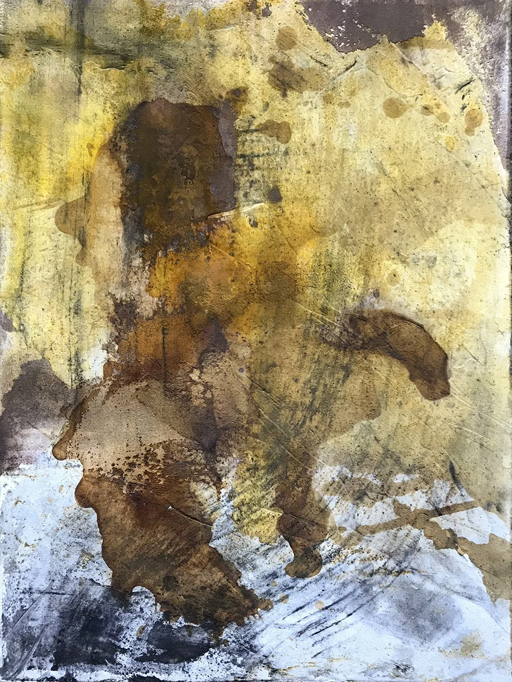 THAT 'OL WORN SADDLE / 11" x 15" / ink, plaster, charcoal, graphite on BFK paper / 2020 / $350
