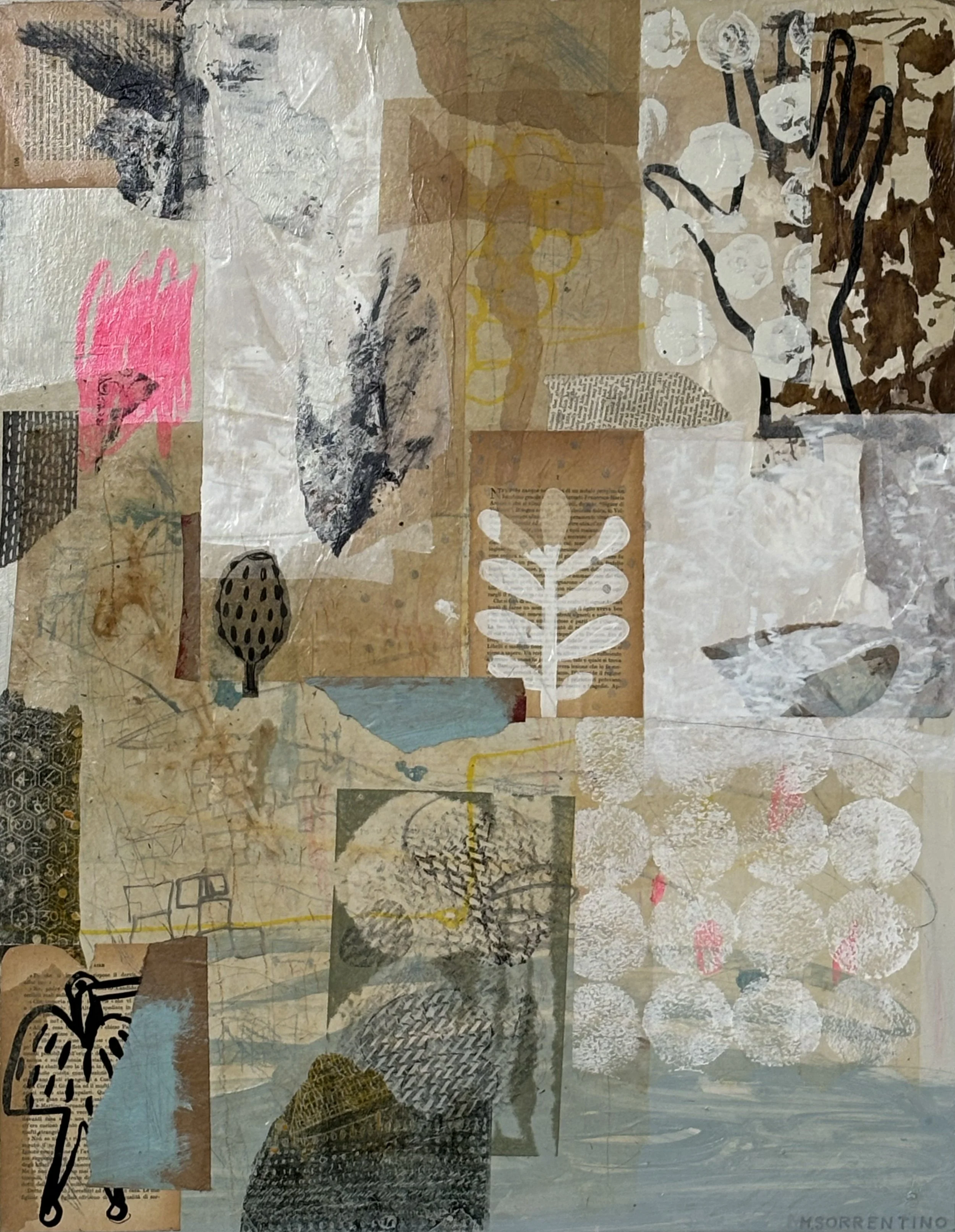 Symbols of Desire
 / 24" x 30" /  acrylic, mixed media and collage on panel / 2026