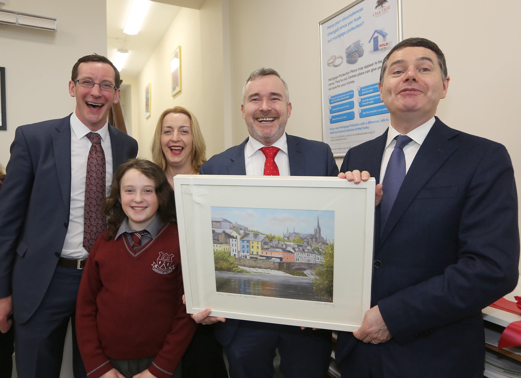 Minister for Finance Paschal Donohoe on a recent visit to Fermoy being presented with one of my limited edition prints of Fermoy
