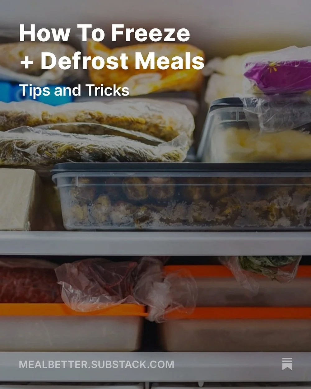 If you throw meals in the freezer and forget about them, aren't sure how and when to defrost them, and end up throwing them out, you need to check out this post!

Substack link in bio! 

#mealbetter #defrosttips #freezermeals