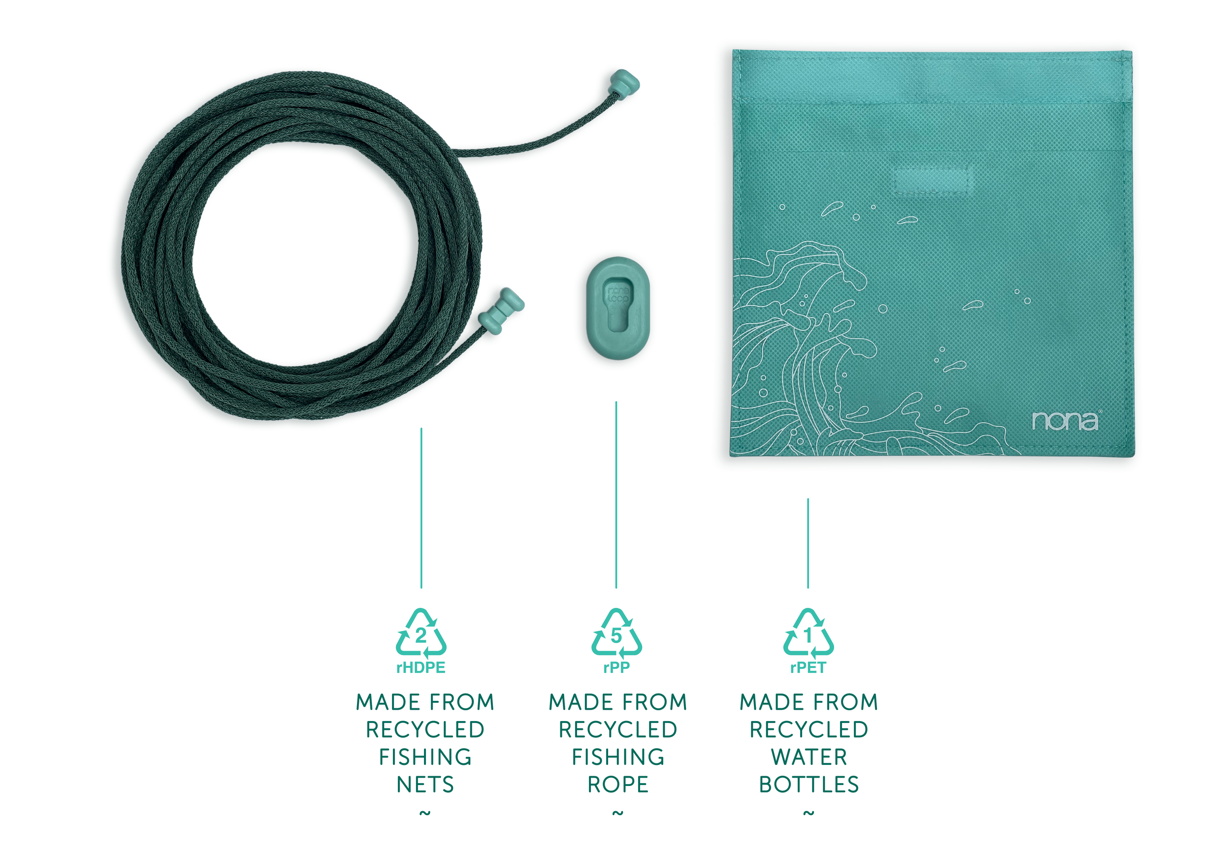 NONA LOOP hang-drying system, made from recycled ocean plastic