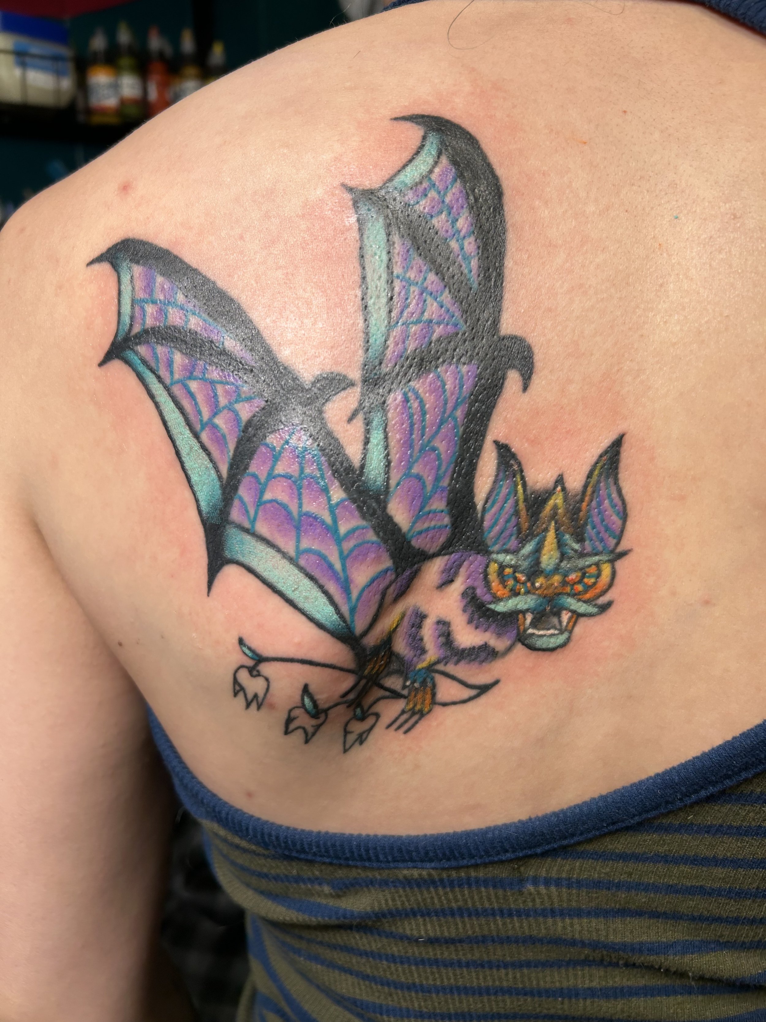 cover-up of old tattoo (not done by Mae)