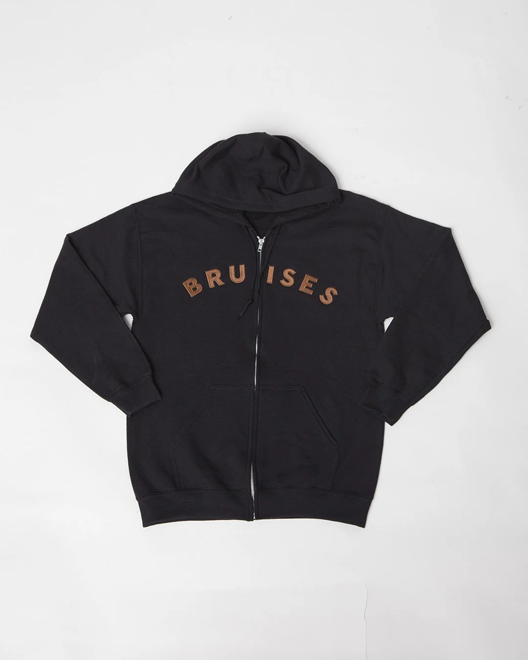 BRUISES BLACK ZIP-UP HOODIE
