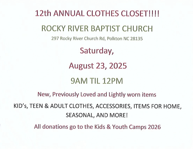 12th Annual Clothes Closet