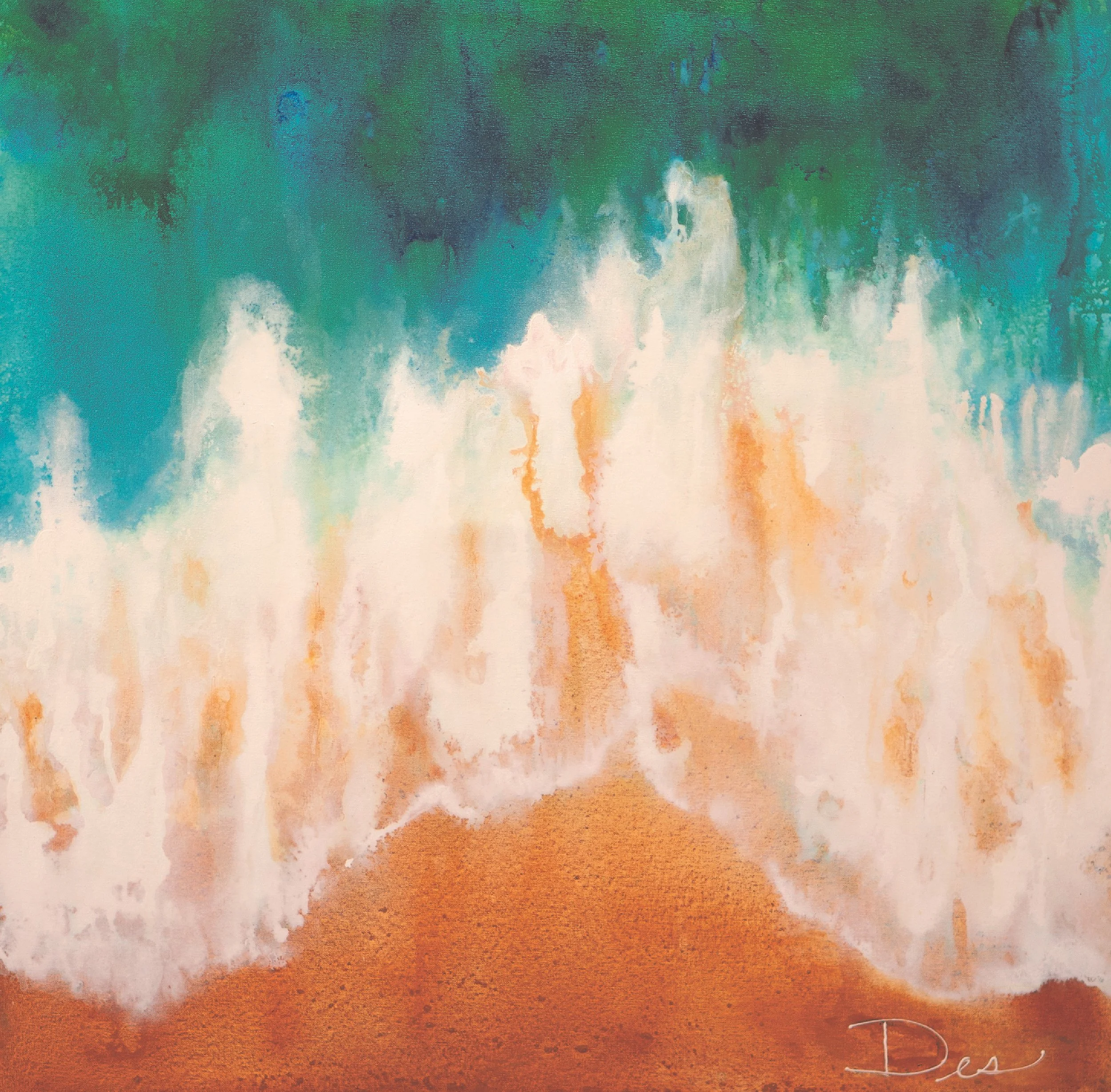 Turquoise Water 40" x 40" (Original)