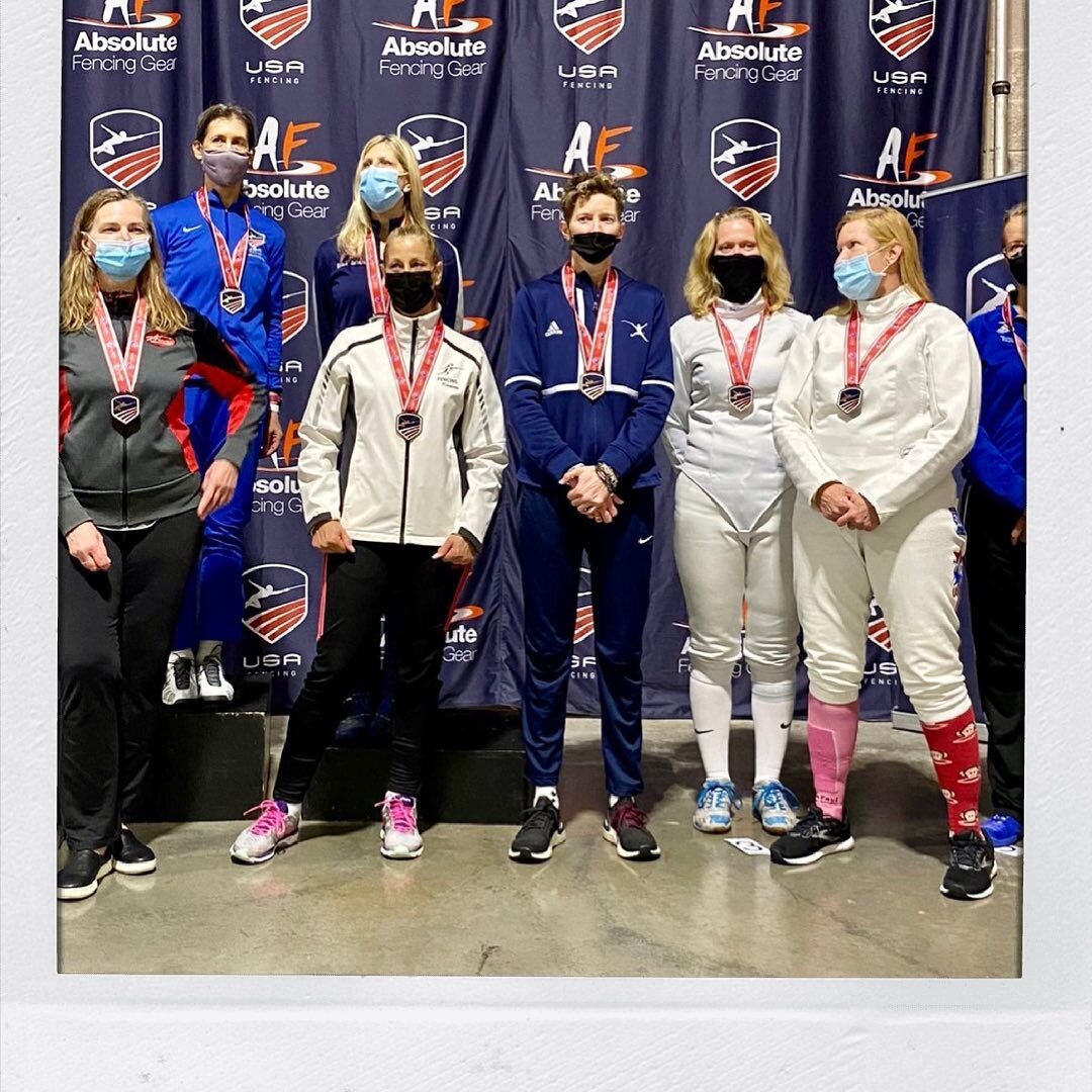 Congratulations to all the VWE finalist today  and to Sharrie on making the podium again! #marxfencingacademy #acenterforexcellence #usfencing#vetfencing