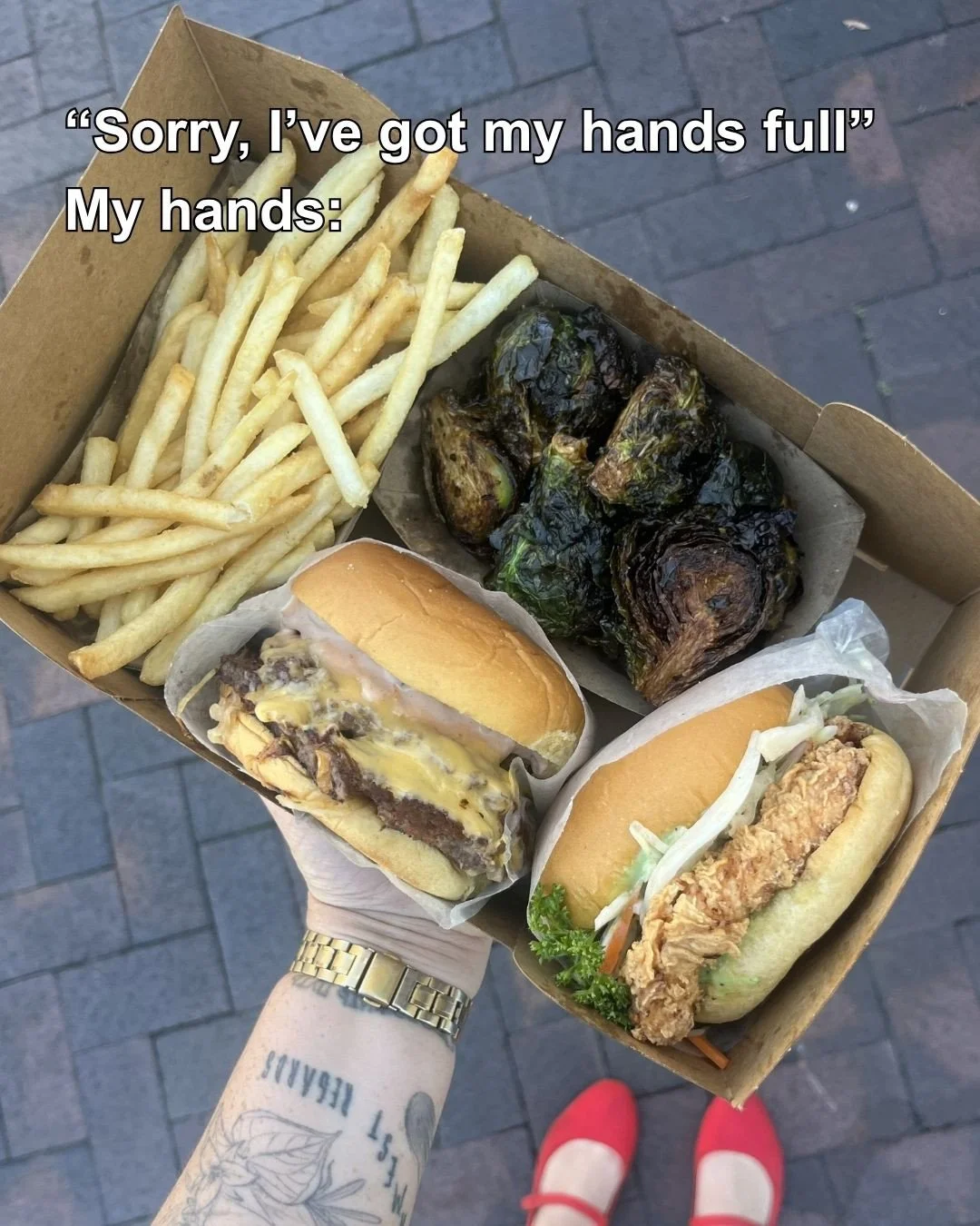 IT'S BEEN A BUSY YEAR~ and it's only March 😅 #thewindowLA #smashburger #brusselssprouts #doublecheeseburger #LAburgers