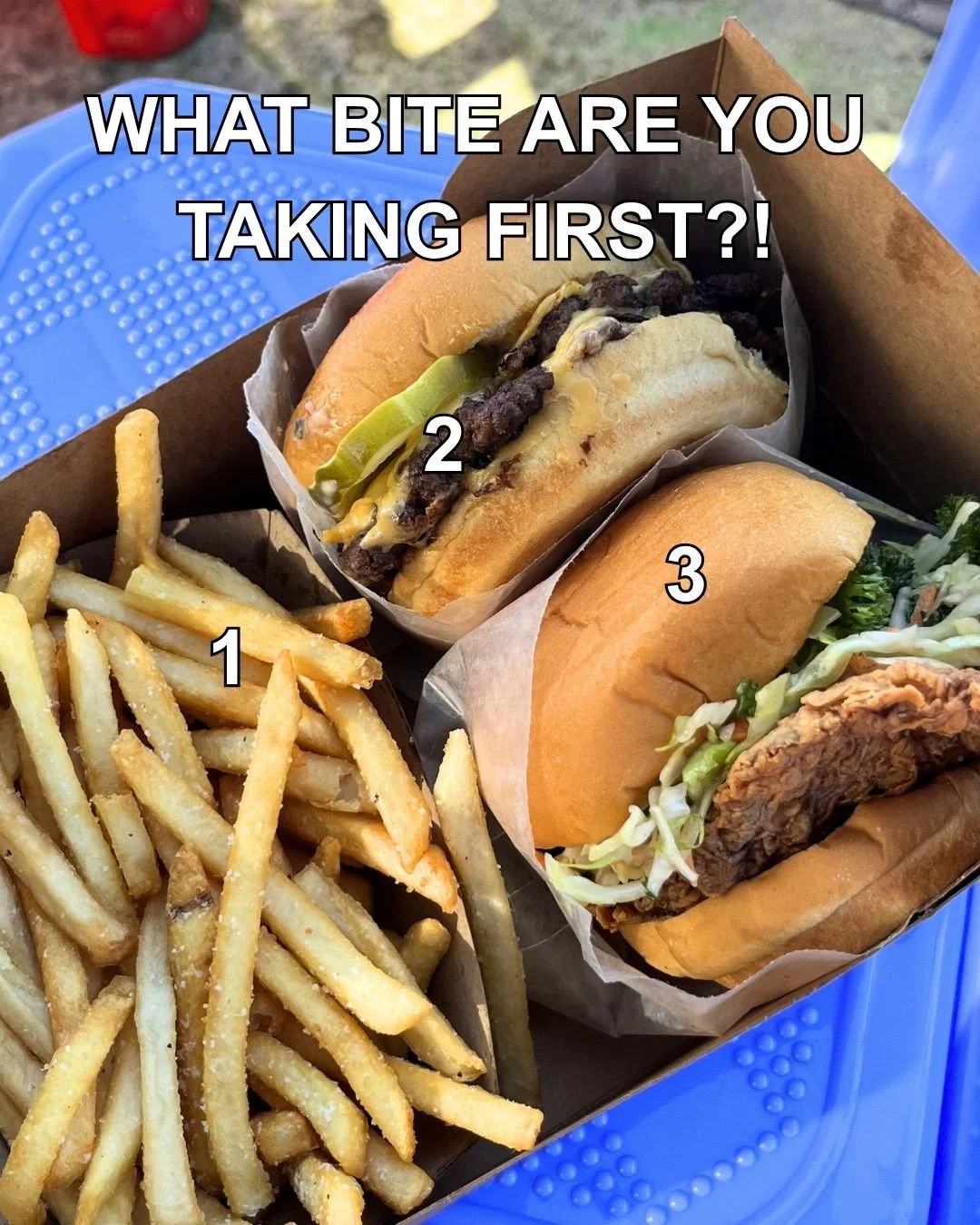 POP QUIZ~ except there's no wrong answers here 😉 #thewindowLA #fries #smashburger #friedchicken