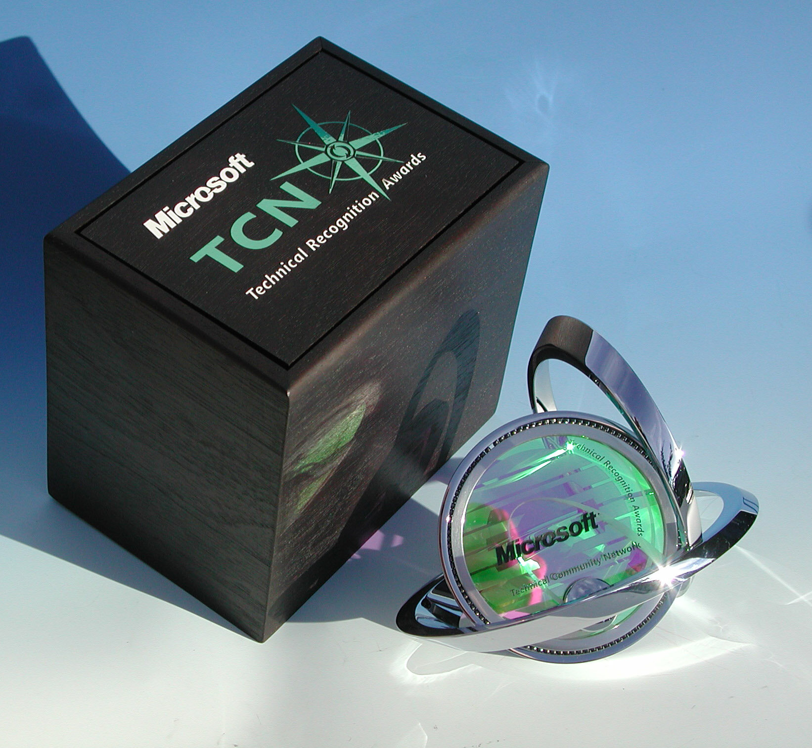 TCN Award with custom wooden box.