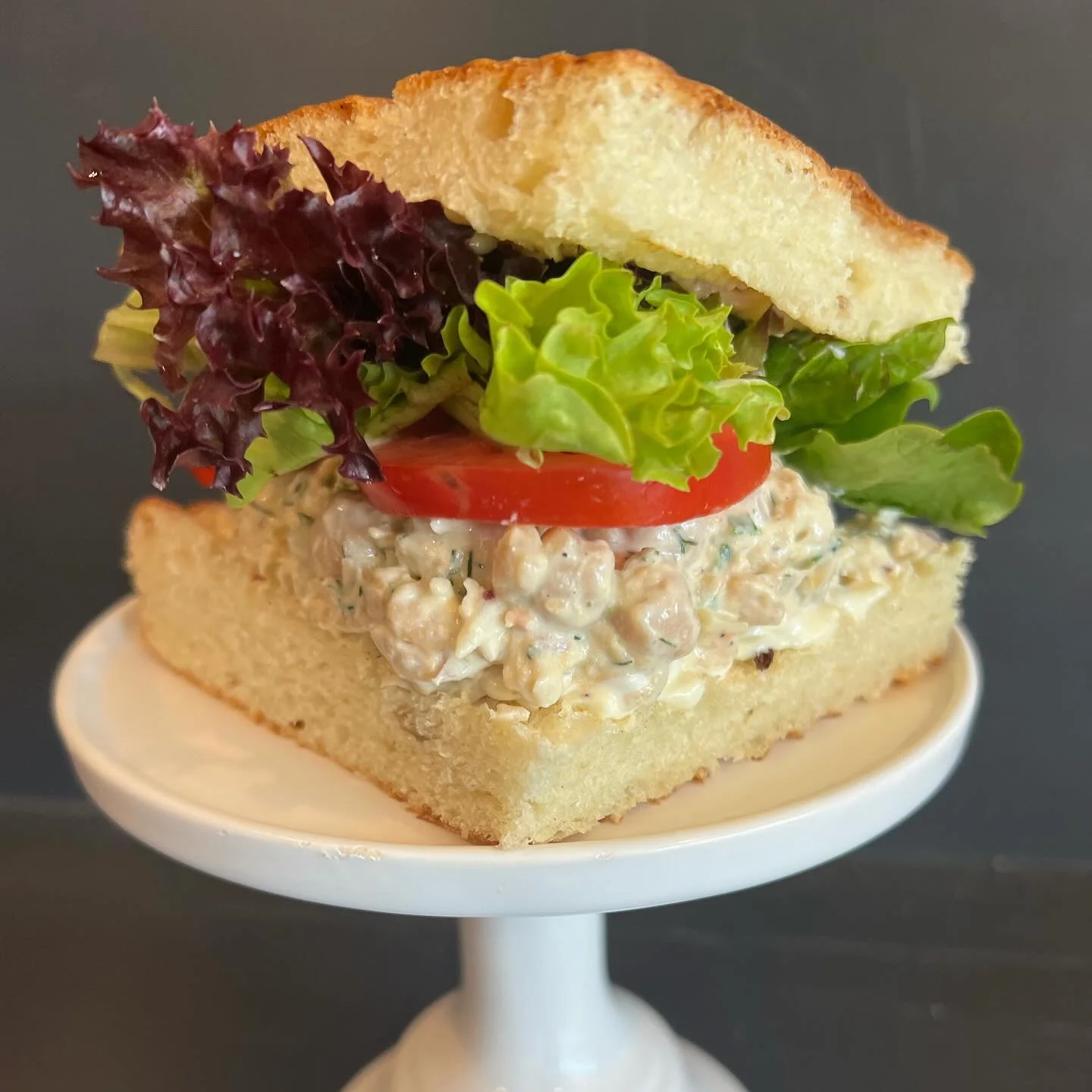 Come in and try our vegetarian options today!  We are offering a delicious chickpea salad sandwich and a zucchini and potato quiche! #langleykitchenforlunch