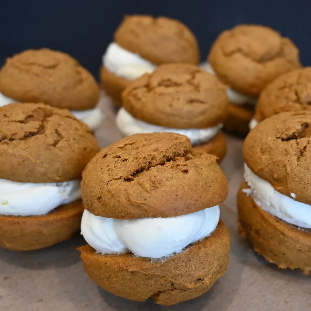 It&rsquo;s October and pumpkin whoopie pies are back! Don&rsquo;t miss out on these seasonal favorites, fresh from the oven this morning! #langleykitchen #pumpkinwhoopiepie