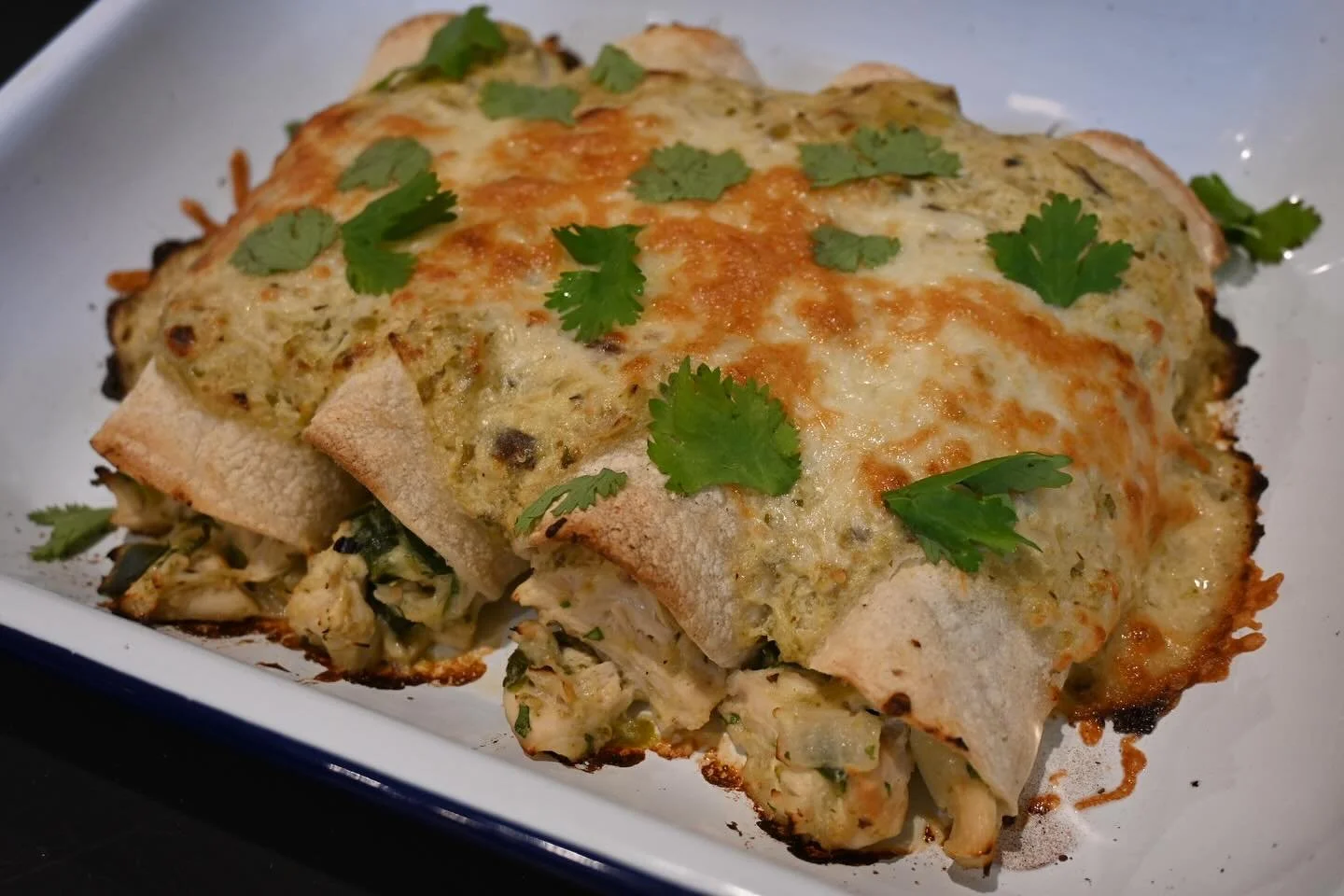 Come in and grab our take and bake green chili chicken enchiladas for dinner tonight! And don&rsquo;t forget dessert while you are here. We also have a limited amount of decadent chocolate coconut pudding.  And as an added bonus, this whole menu is g