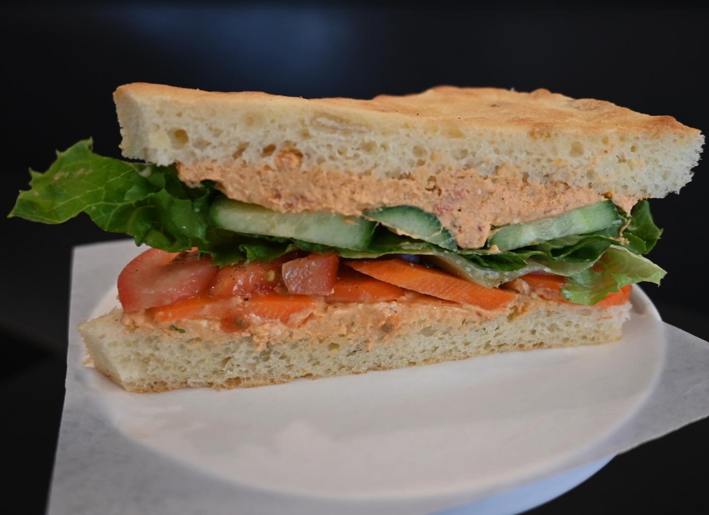 Come check out our new spring menu, featuring Langley Kitchen&rsquo;s signature vegetarian sandwich! Whipped feta with sun-dried tomatoes, pickled carrots &amp; onions, sliced cucumbers, tomatoes and leaf lettuce.  Come in and try it!
#langleykitchen