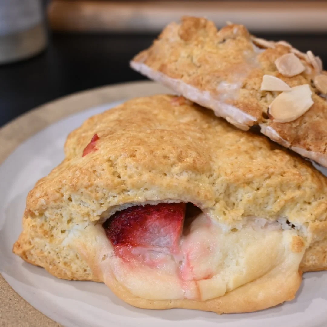 Strawberry cream scones are out of this world today! Or try our gluten free cherry almond scone!
#langleykitchentreats