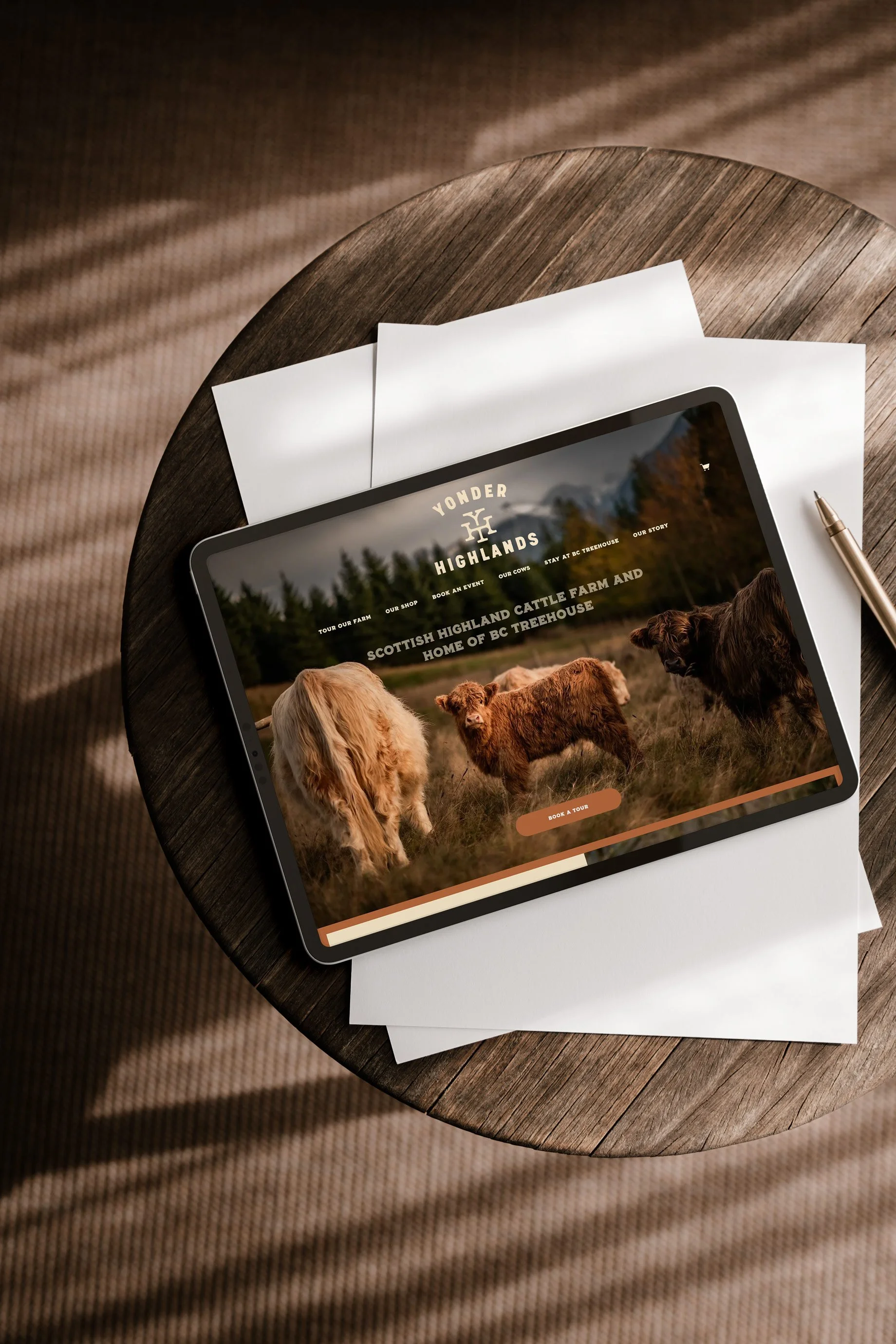 website design for Yonder Highlands and BC Treehouse in Chilliwack BC