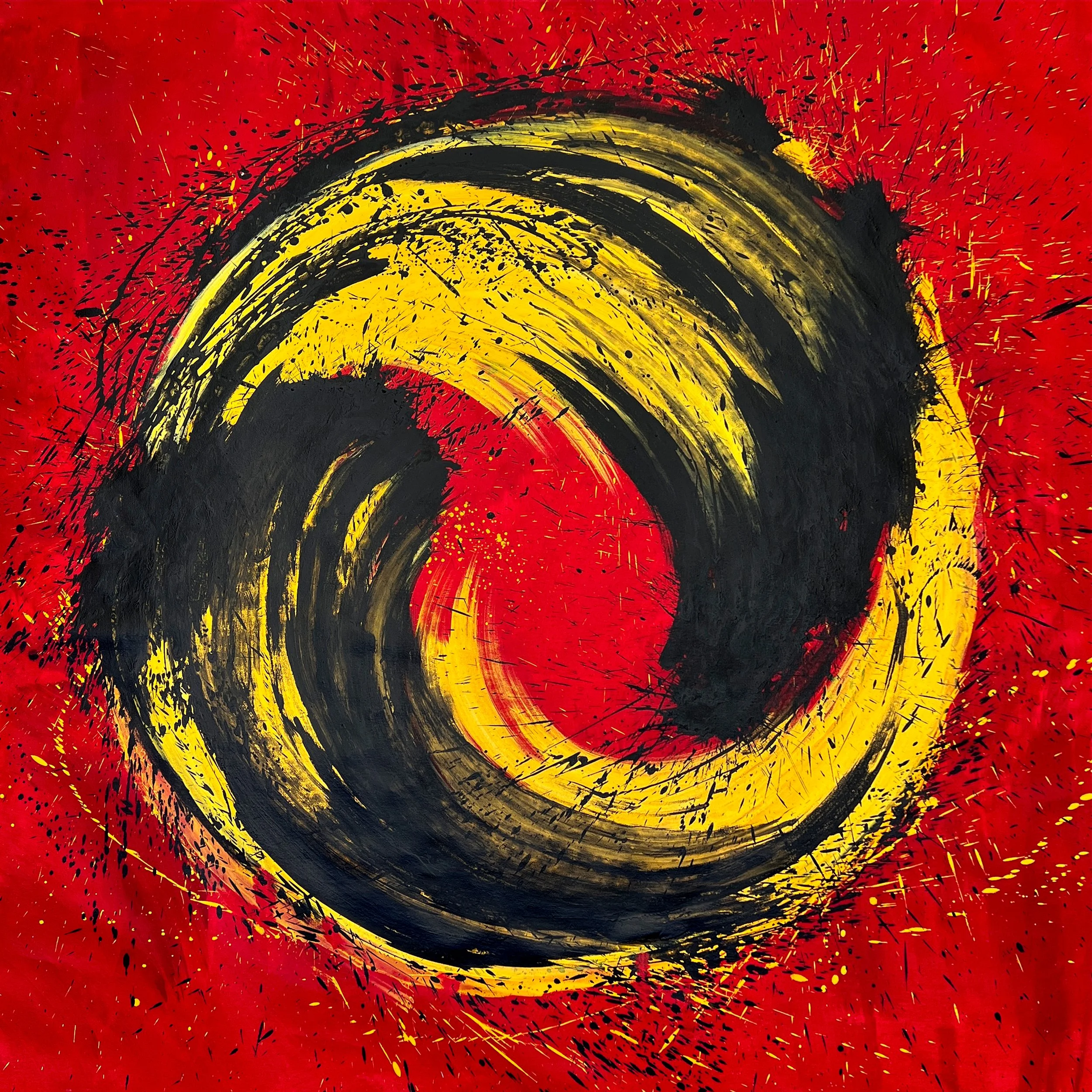 Rising Sun | 72"x72" | acrylic on unstretched canvas