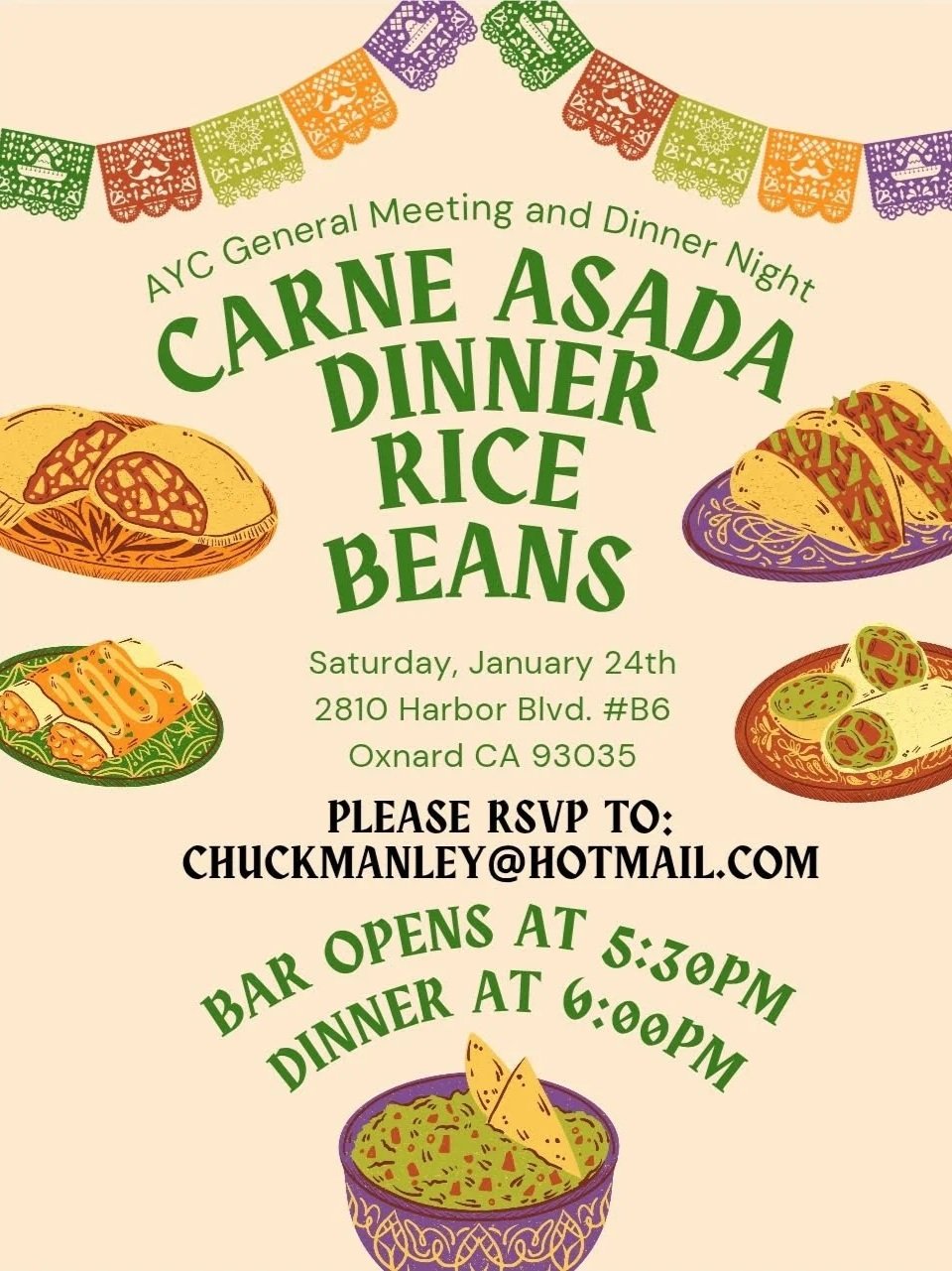 AYC General Membership Meeting and Dinner