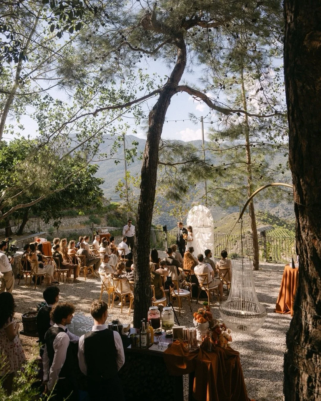 High in the Cyprus mountains, where the vineyards meet the pines.

Elina &amp; Alexey&rsquo;s wedding unfolded slowly at @tsiakkas.winery somewhere between Mediterranean summer and old-world Italy. 🇮🇹 

planning @tstylewedding 
venue @tsiakkas.wine