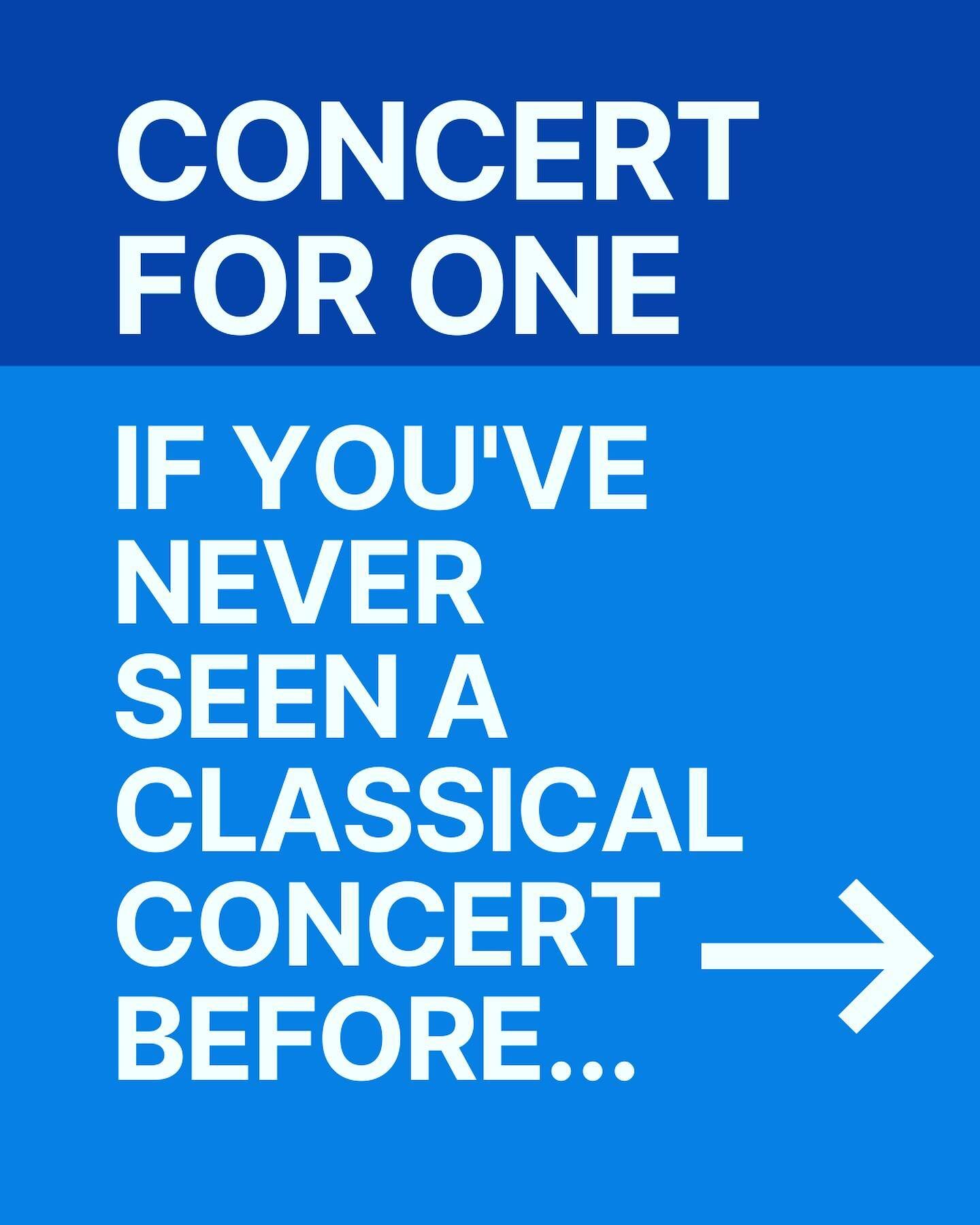 Always wanted to see a classical music concert but never had the chance? Have you felt intimidated by the bougie culture and the weird etiquette? Yeah, makes sense. That&rsquo;s why we created &ldquo;Concert for One,&rdquo; an opportunity for folx wh