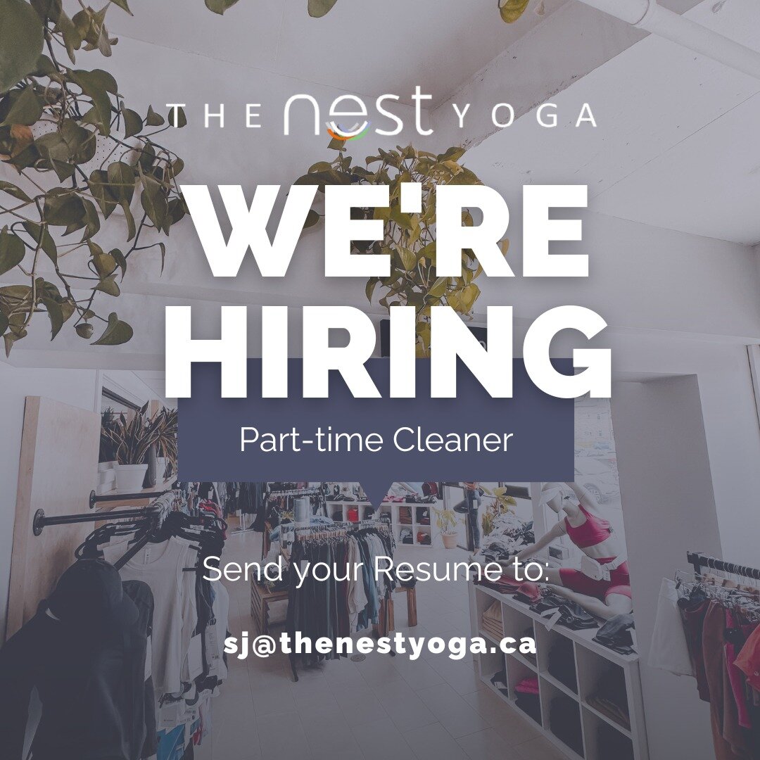 We&rsquo;re on the hunt for a part-time cleaner for our studio and boutique 

Responsibilities Include:
	⁃	Throughout cleaning bathrooms, change rooms, hot room (studio space), and boutique
	⁃	Laundry
	⁃	Dishes
	⁃	Replenishing cold cloths
	⁃	Sweeping